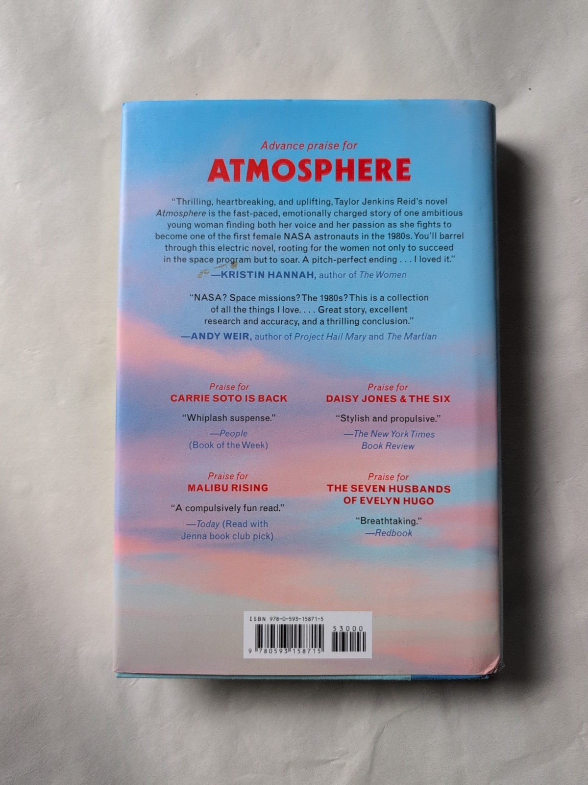 Atmosphere GMA Book Club A Love Story by NYT Best Sell Taylor Jenkins Reid 2025