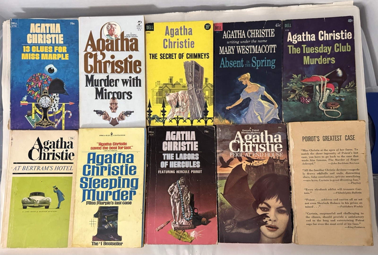 Agatha Christie Paperback Lot 47 Books Poirot Marple Mystery Reader Set NO DUPS