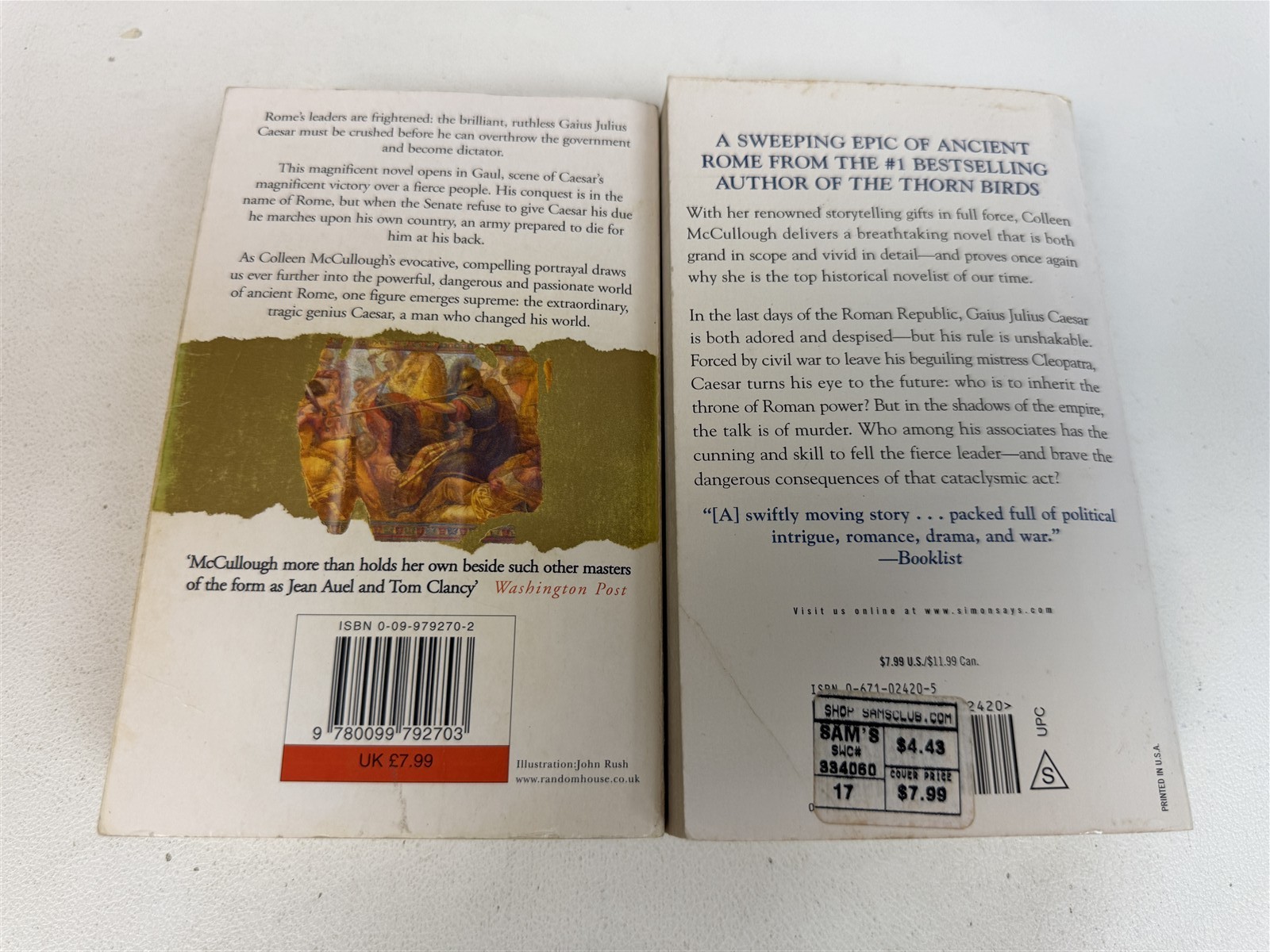 Colleen McCullough Lot 7 Masters of Rome First Man in Rome to Antony & Cleopatra