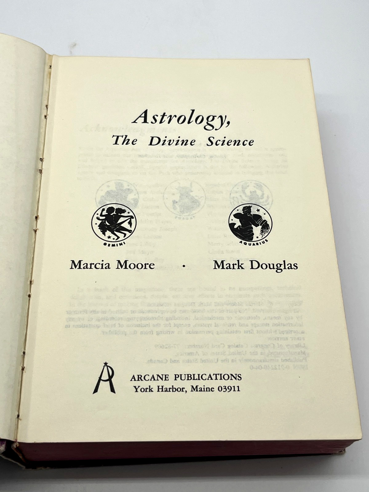 SIGNED Marcia Moore & Mark Douglas, Astrology In Action, HC 1st ED 1971