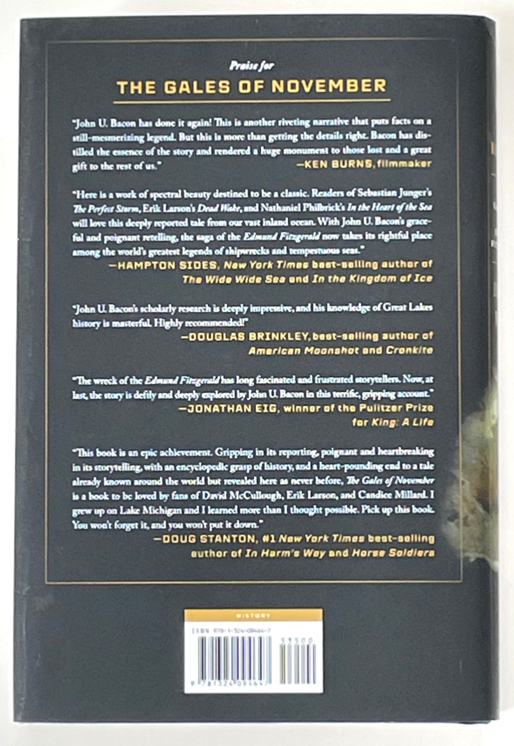 The Gales of November – Untold Story of the EDMUND FITZGERALD by Bacon HB DJ
