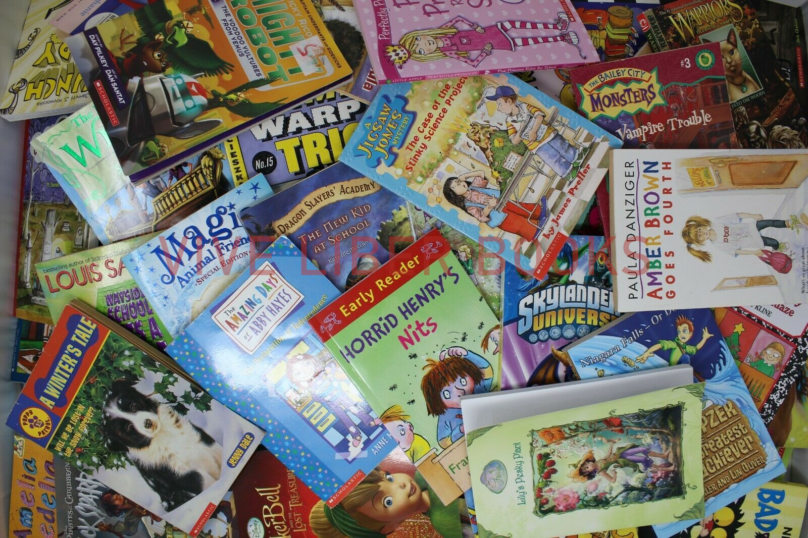 Bulk/Huge Lot of 50 of Children’s Kids Chapter Books – Random – Free Shipping!