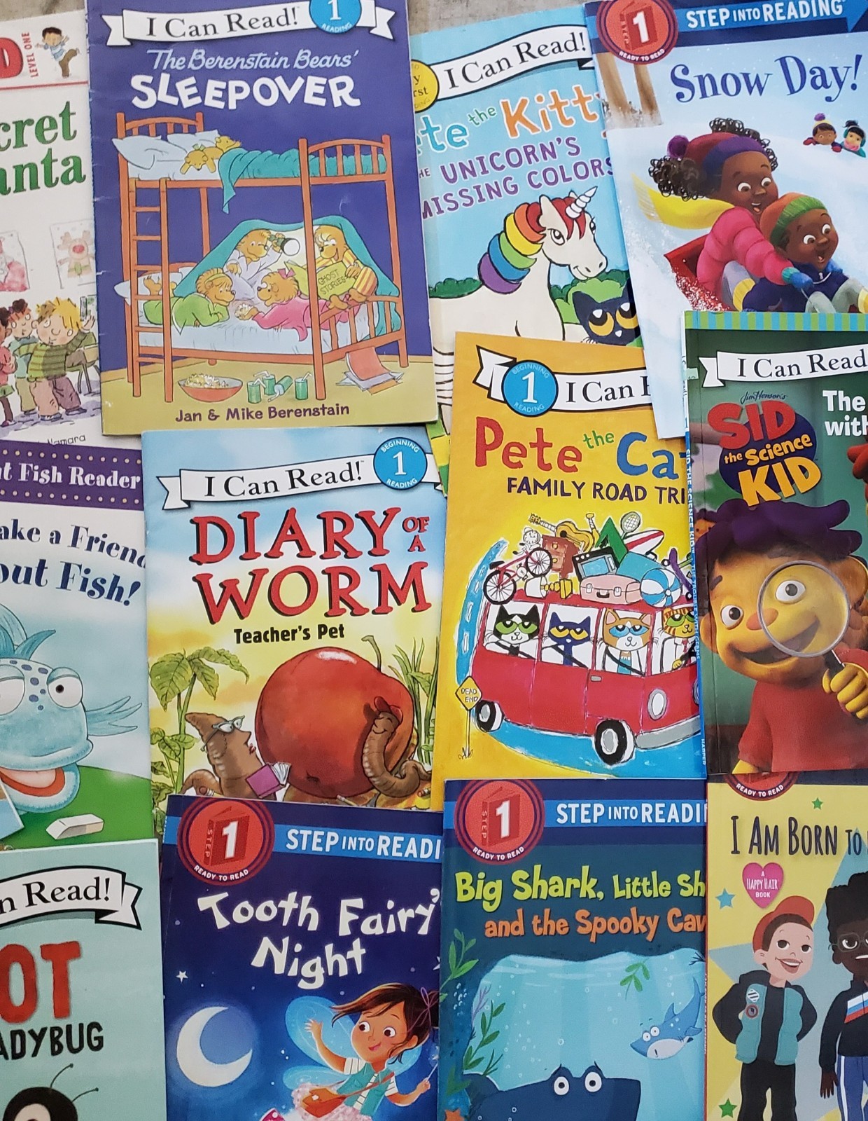Random Lot of 12 Level 1, My First Reader, Step into Reading & I Can Read books