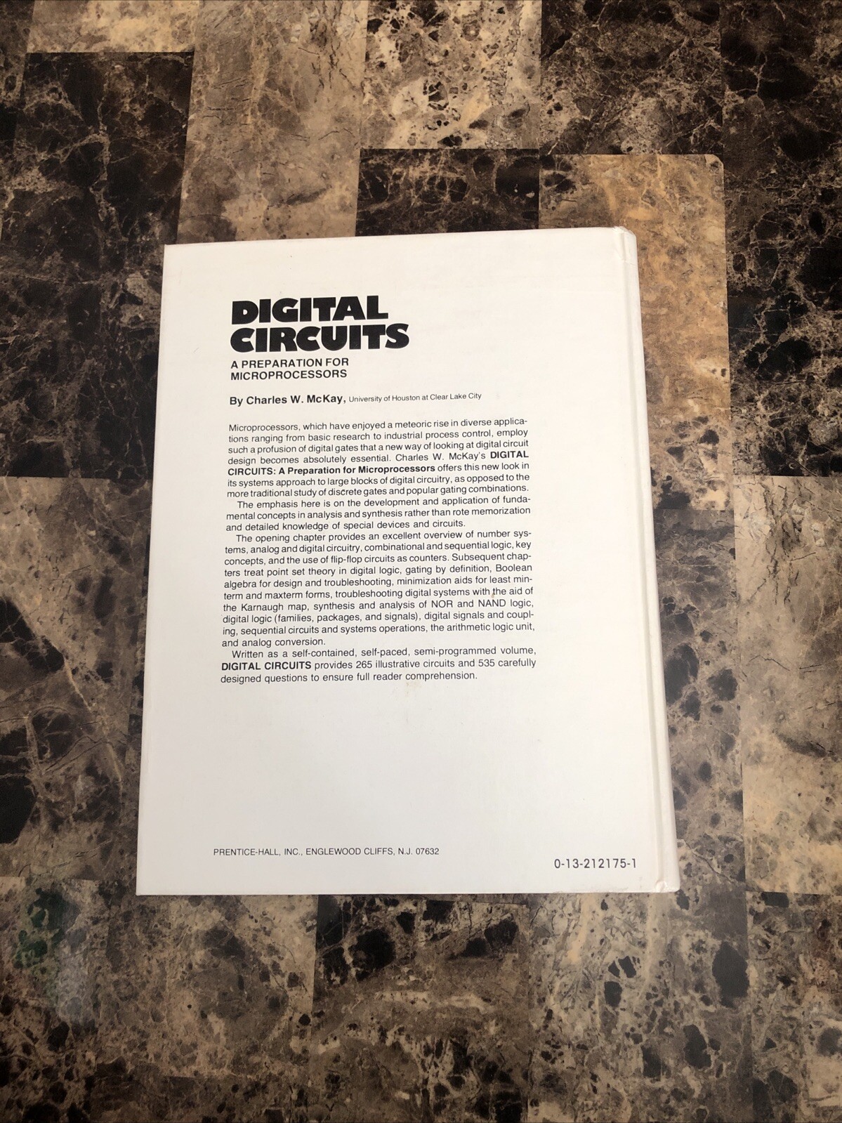 Digital Circuits A Preparation For Microprocessors Charles McKay Hardcover 1978
