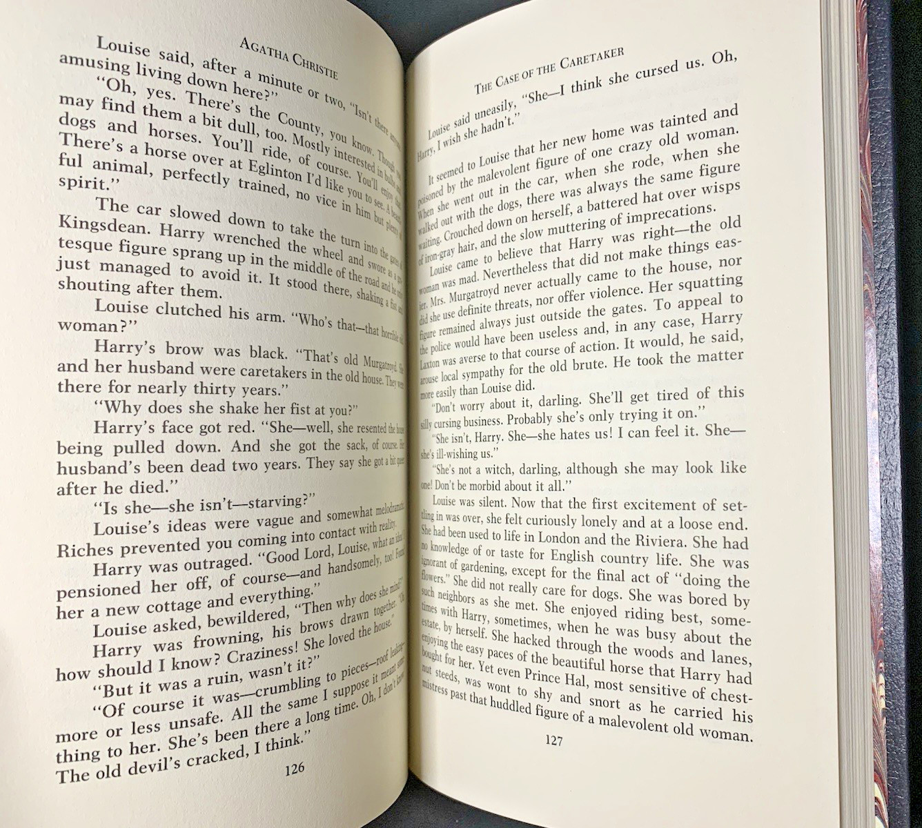 Lot of 10 Agatha Christie Bantam Mystery Collection Black Leatherette Books HC