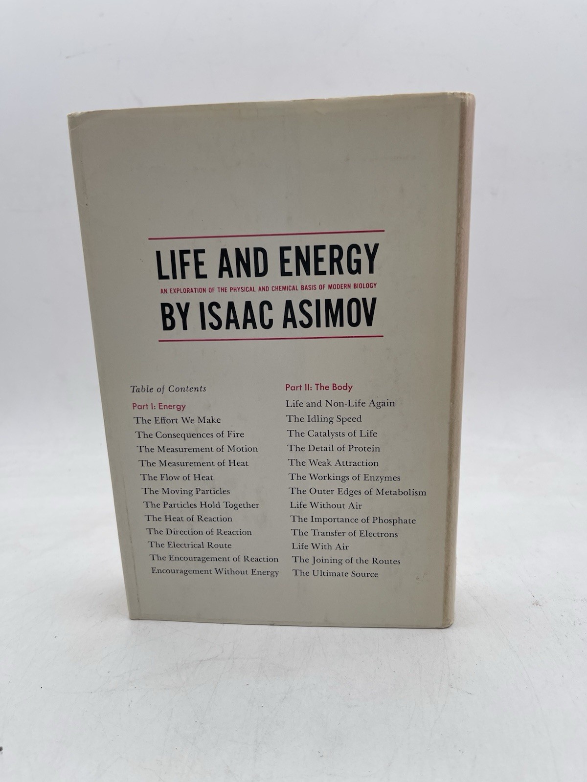 Life and Energy 1962 First Edition by Isaac Asimov Hardcover Dustjacket