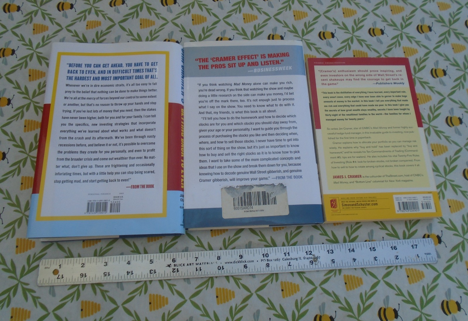 REAL MONEY, MAD MONEY, GETTING BACK TO EVEN BY JAMES J. CRAMER LOT OF 3 BOOKS