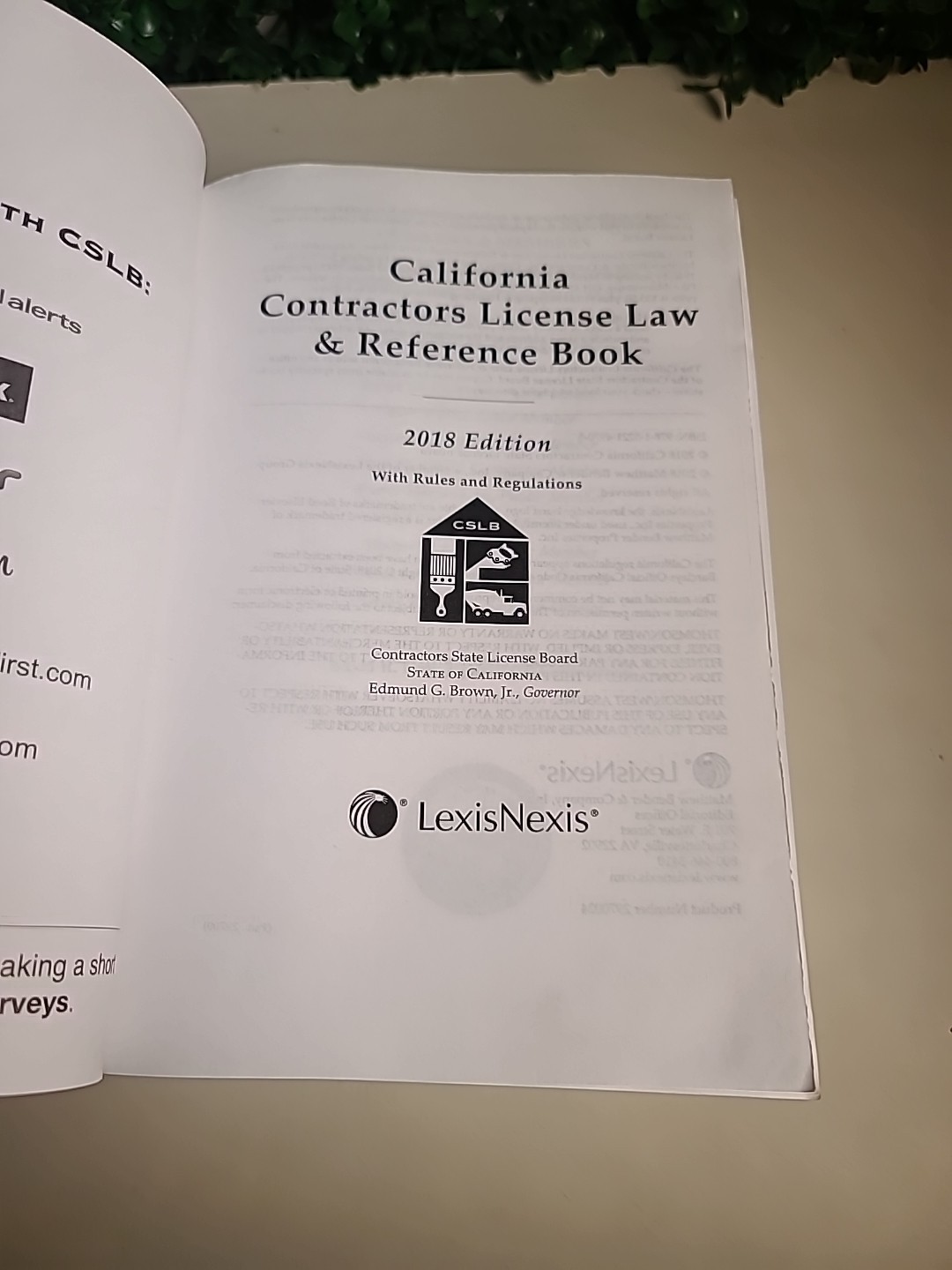 California Contractors License Law Reference Book 2019
