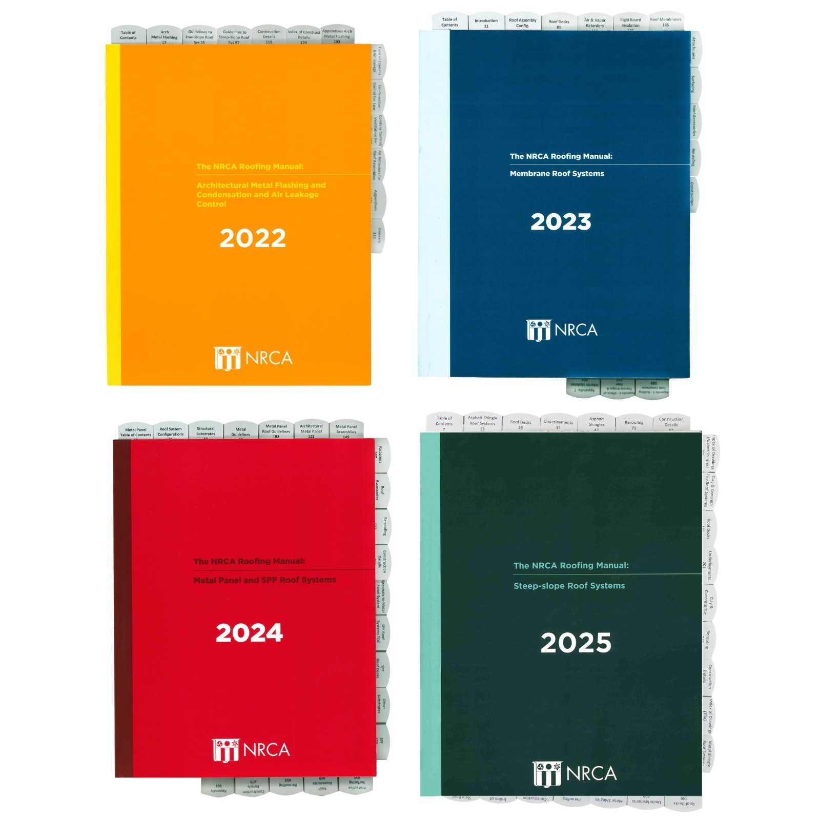 Highlighted and Tabbed – NRCA Roofing Manual, 2025 Box Set Edition