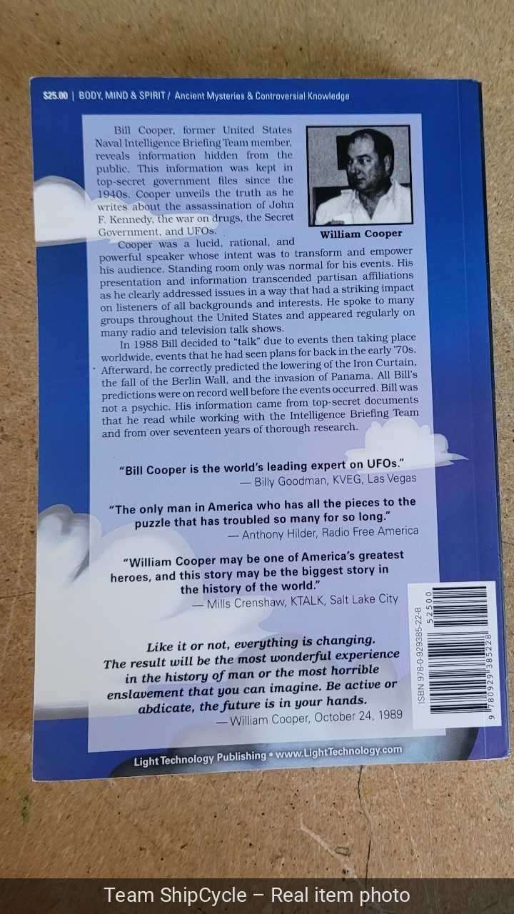 Behold a Pale Horse by William Cooper 1991 470p revised Protocols of Z 2020 VER