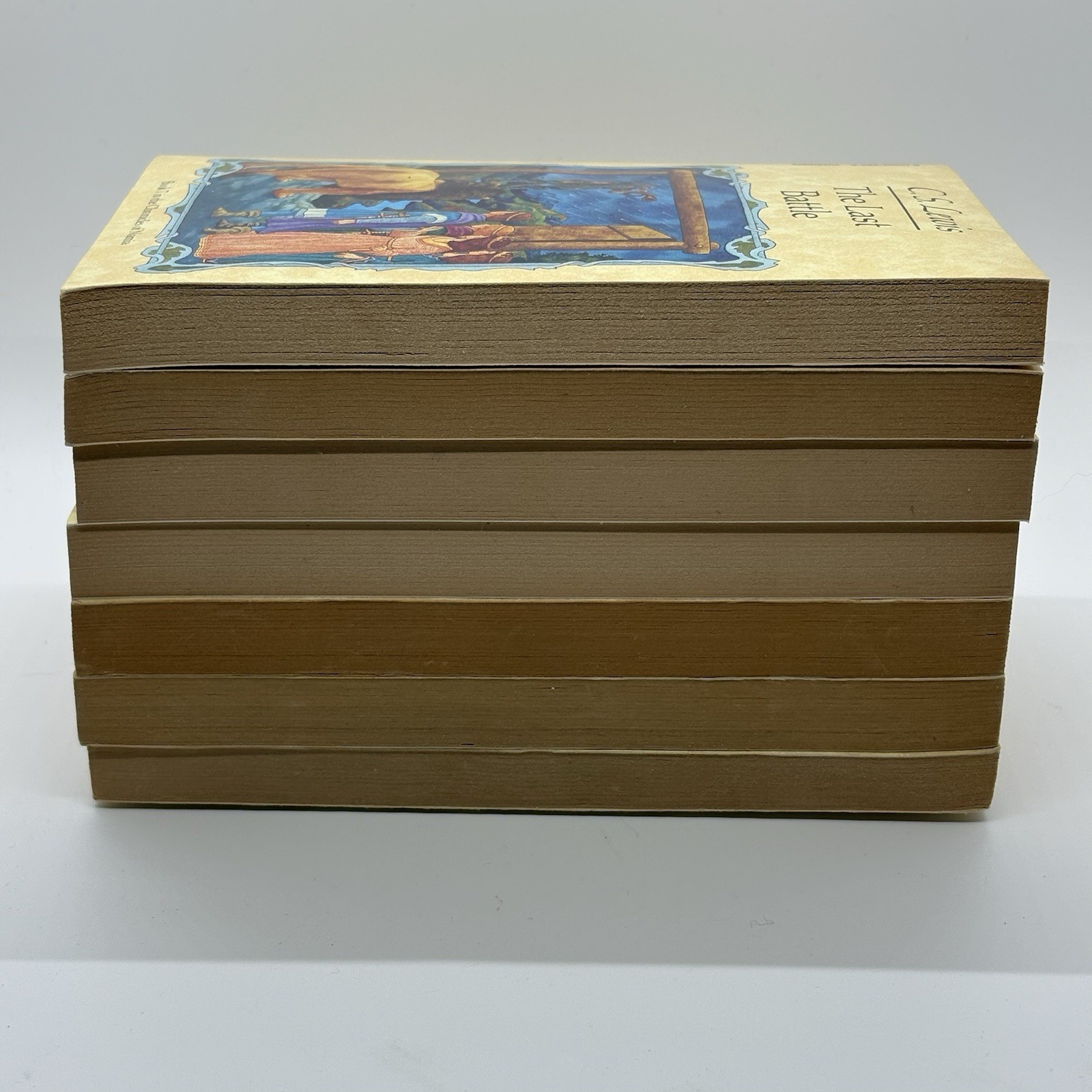 Vintage CS Lewis Chronicles Of Narnia Complete Book Box Set 1987 Paperback