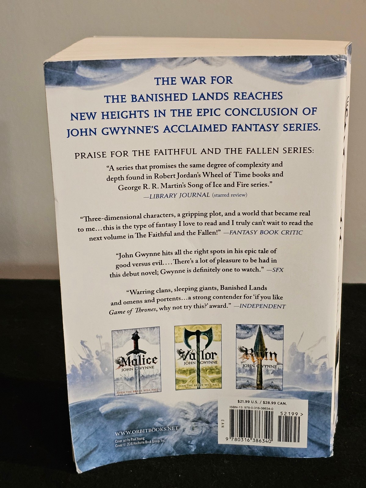 John Gwynne 2 Book Lot Wrath & Malice