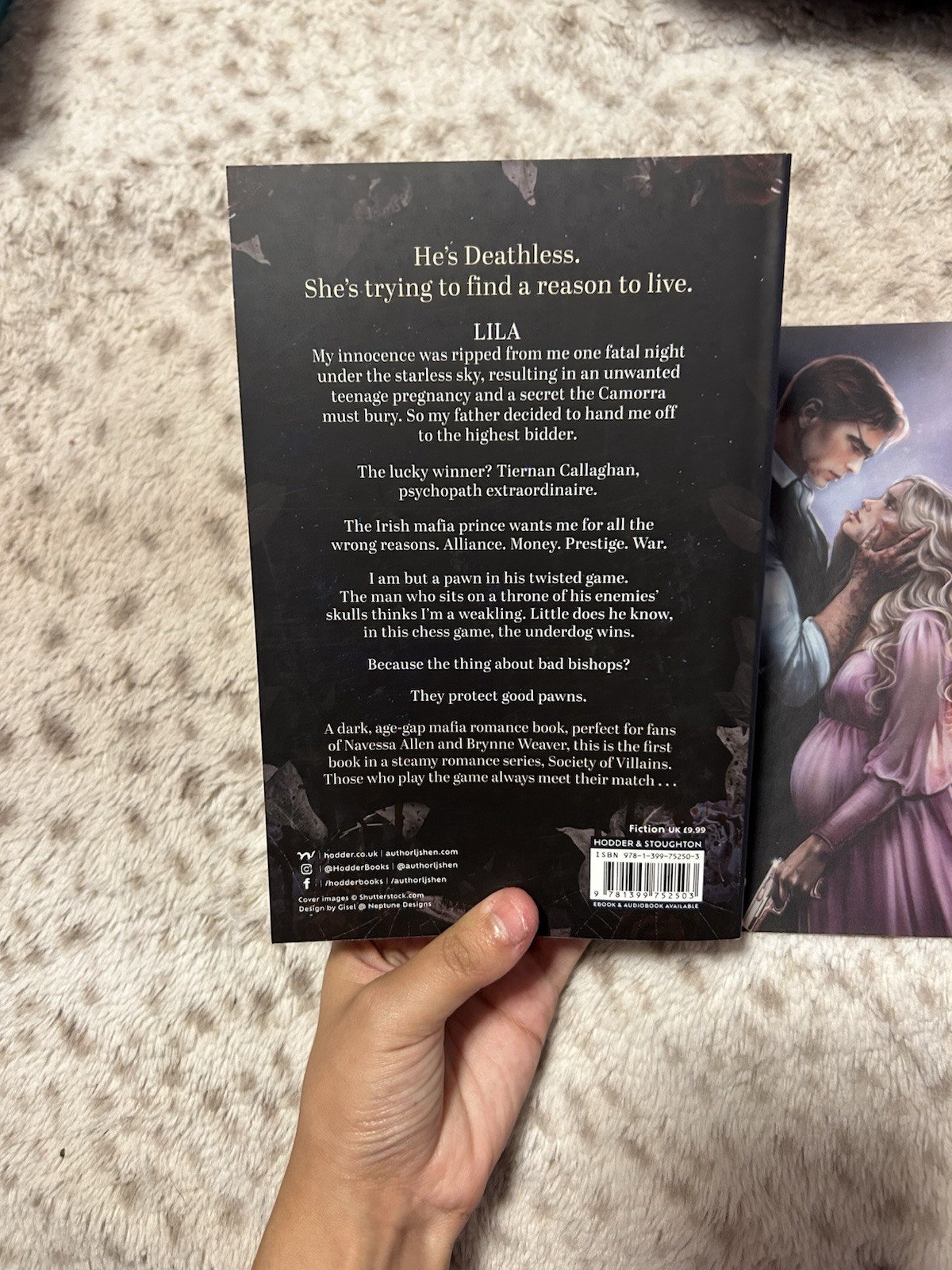 Bad Bishop by L. J. Shen Imperfect UK Import + Bookplate, Sticker, & Overlay