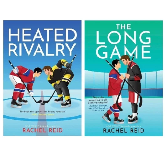Heated Rivalry & The Long Game 2 Books Set by Rachel Reid Paperback…