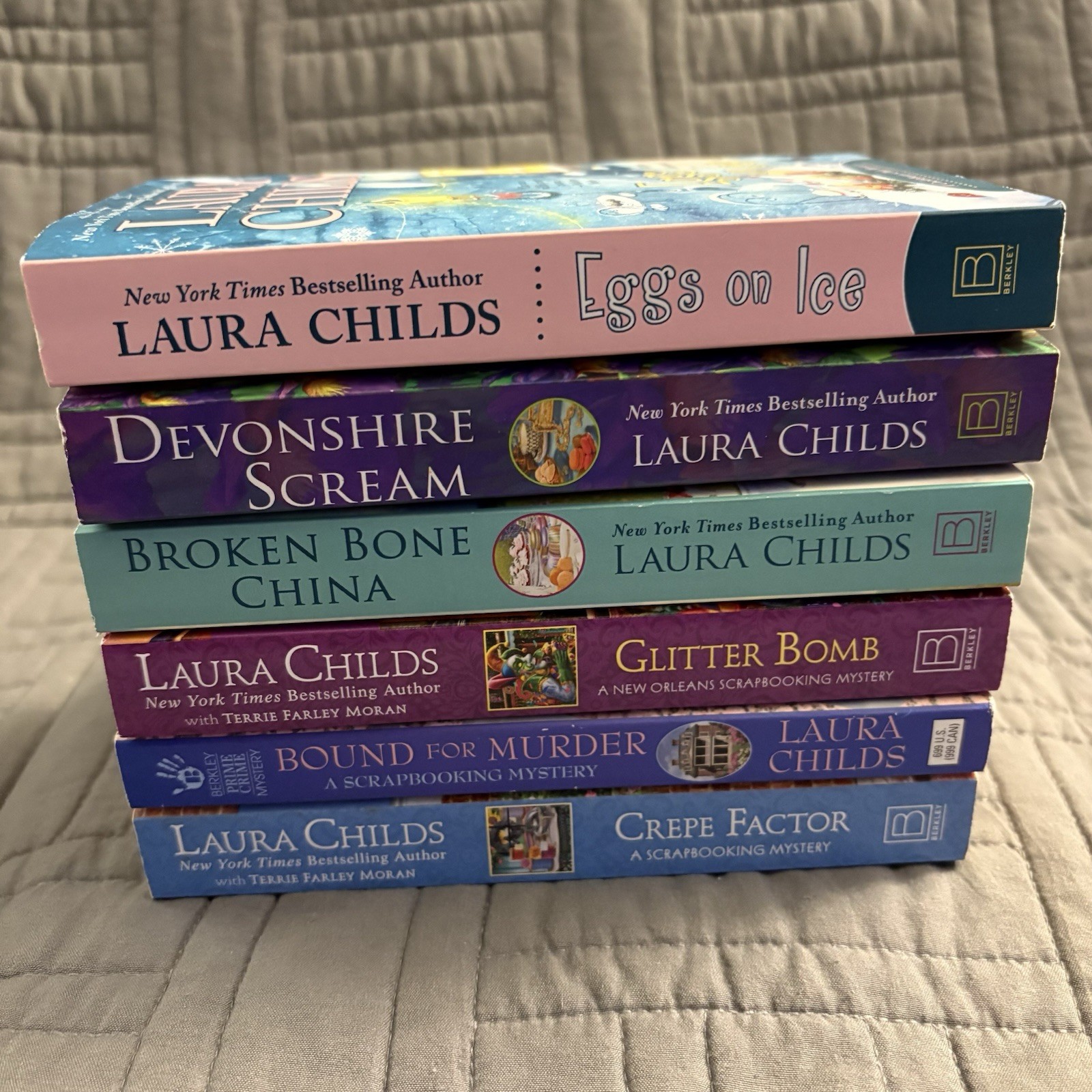 Mixed Lot of 6 Laura Childs Mystery Books Paperback – Cozy Mystery Novels