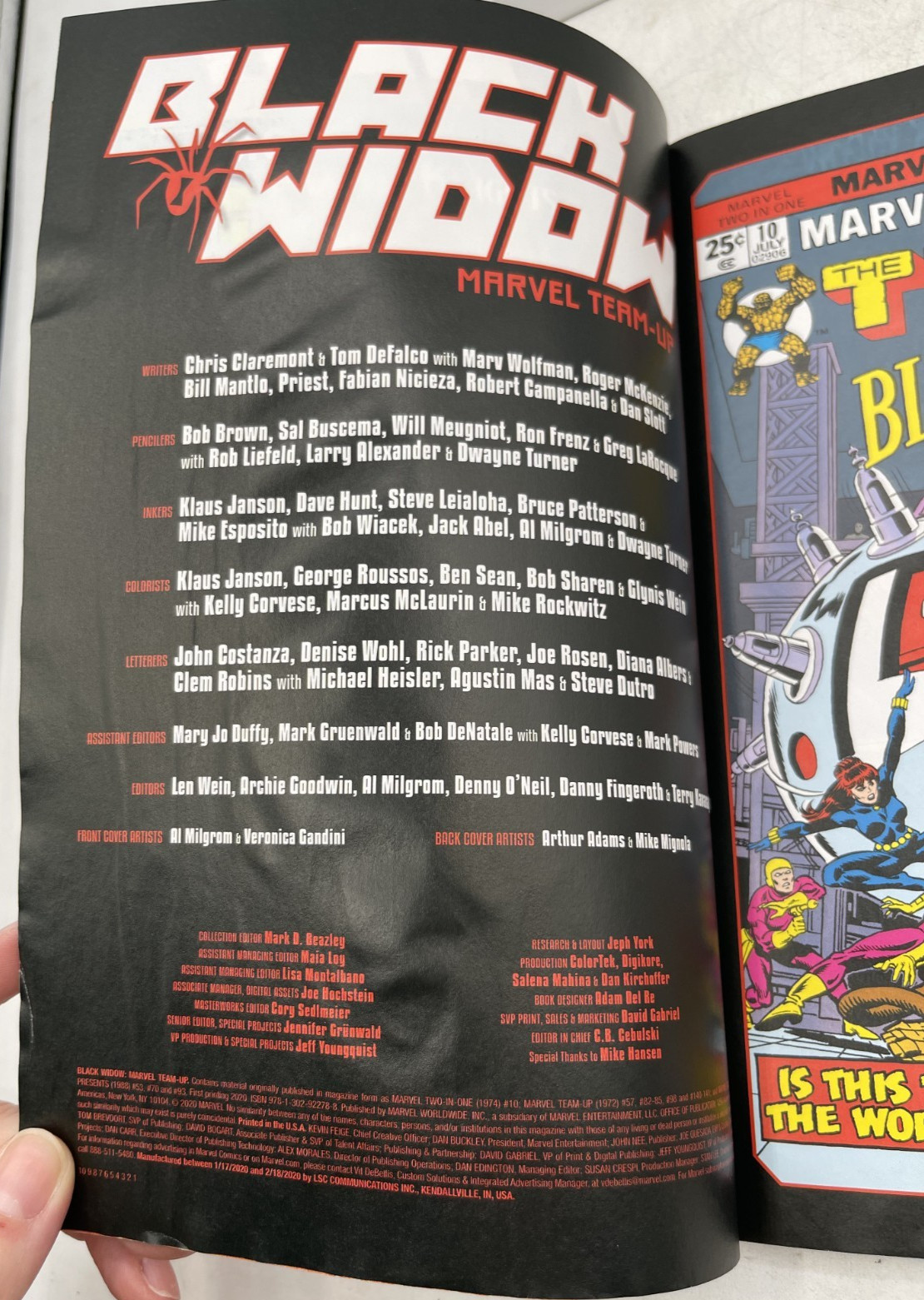 Black Widow: Marvel Team-Up by Chris Claremont – Marvel Trade Paperback