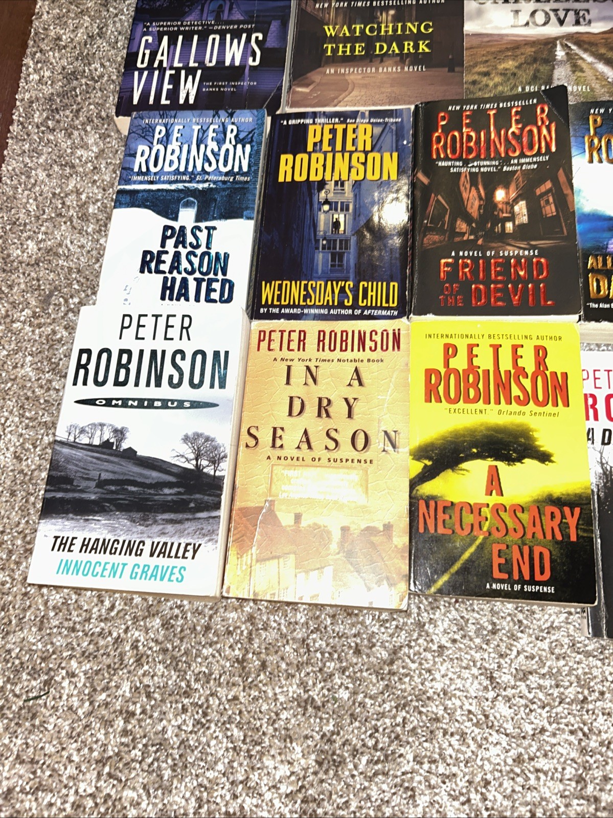 Huge Lot (25) Peter Robinson Books Inspector Banks Hardback & Paperback