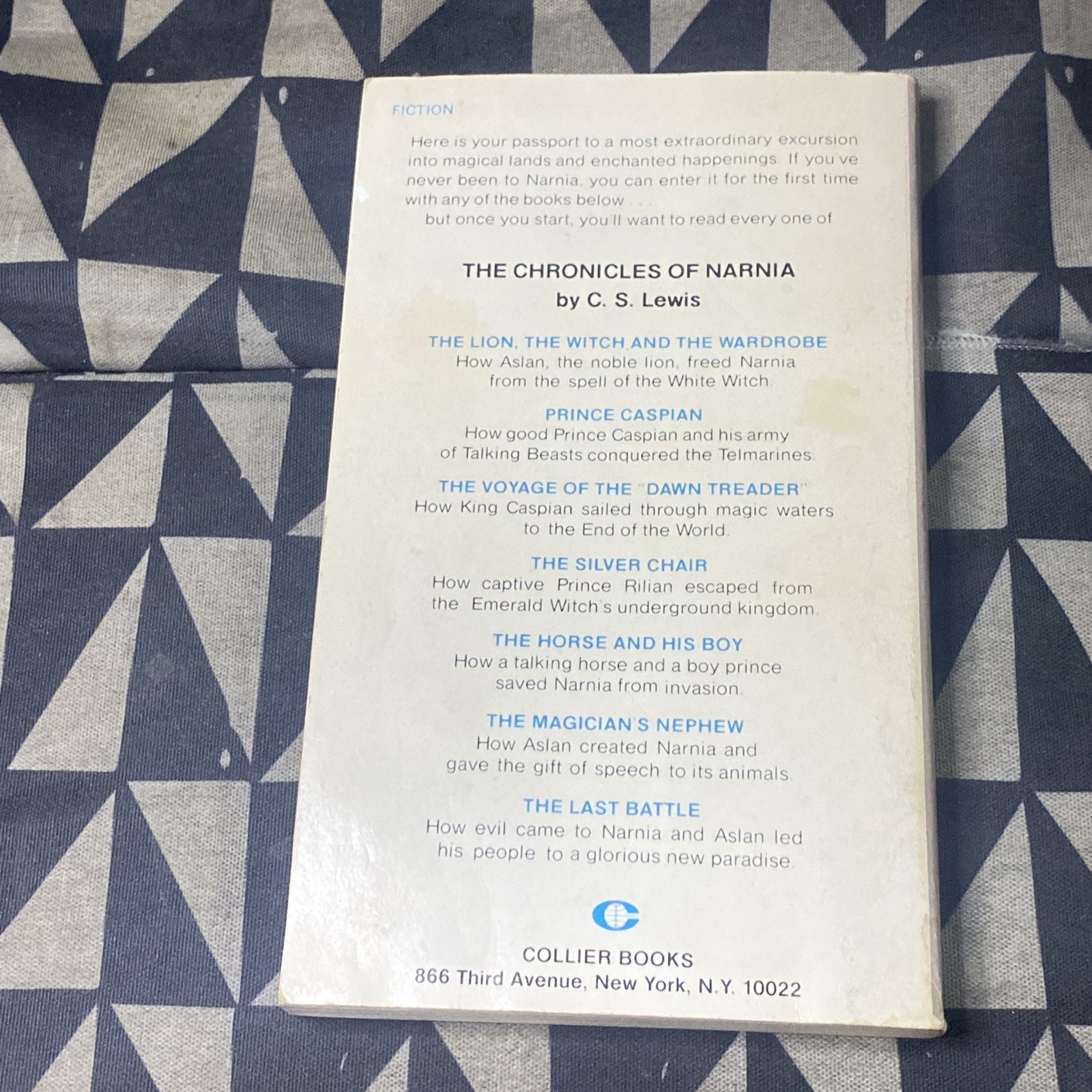 The Chronicles of Narnia Vintage Collier 1977 Box Set by C.S. Lewis Paperback