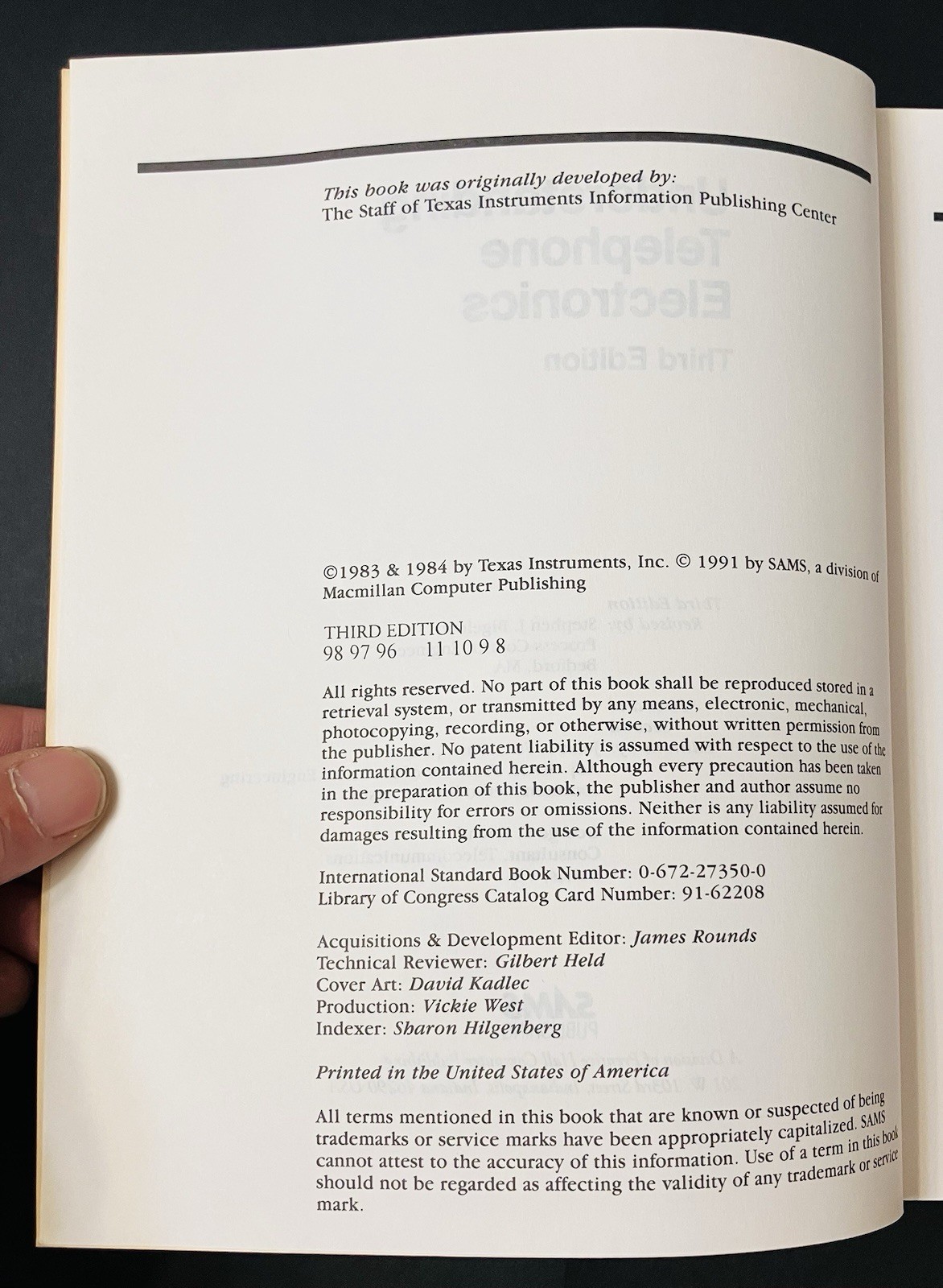 Understanding Telephone Electronics 3rd Edition Bigelow Telecom PB 1991 SAMS Vtg