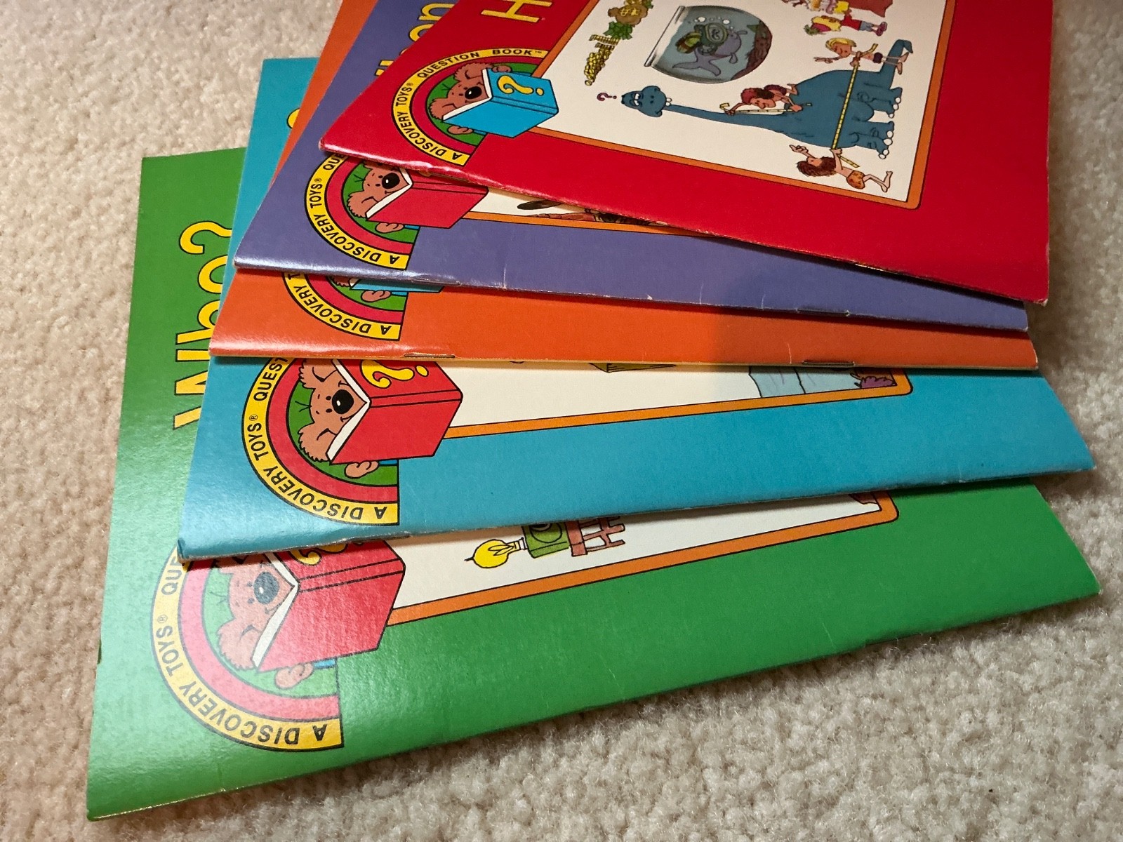 EUC Lot 5 Vintage Discovery Toys Question Book Set Series Ages 4-9 Homeschool