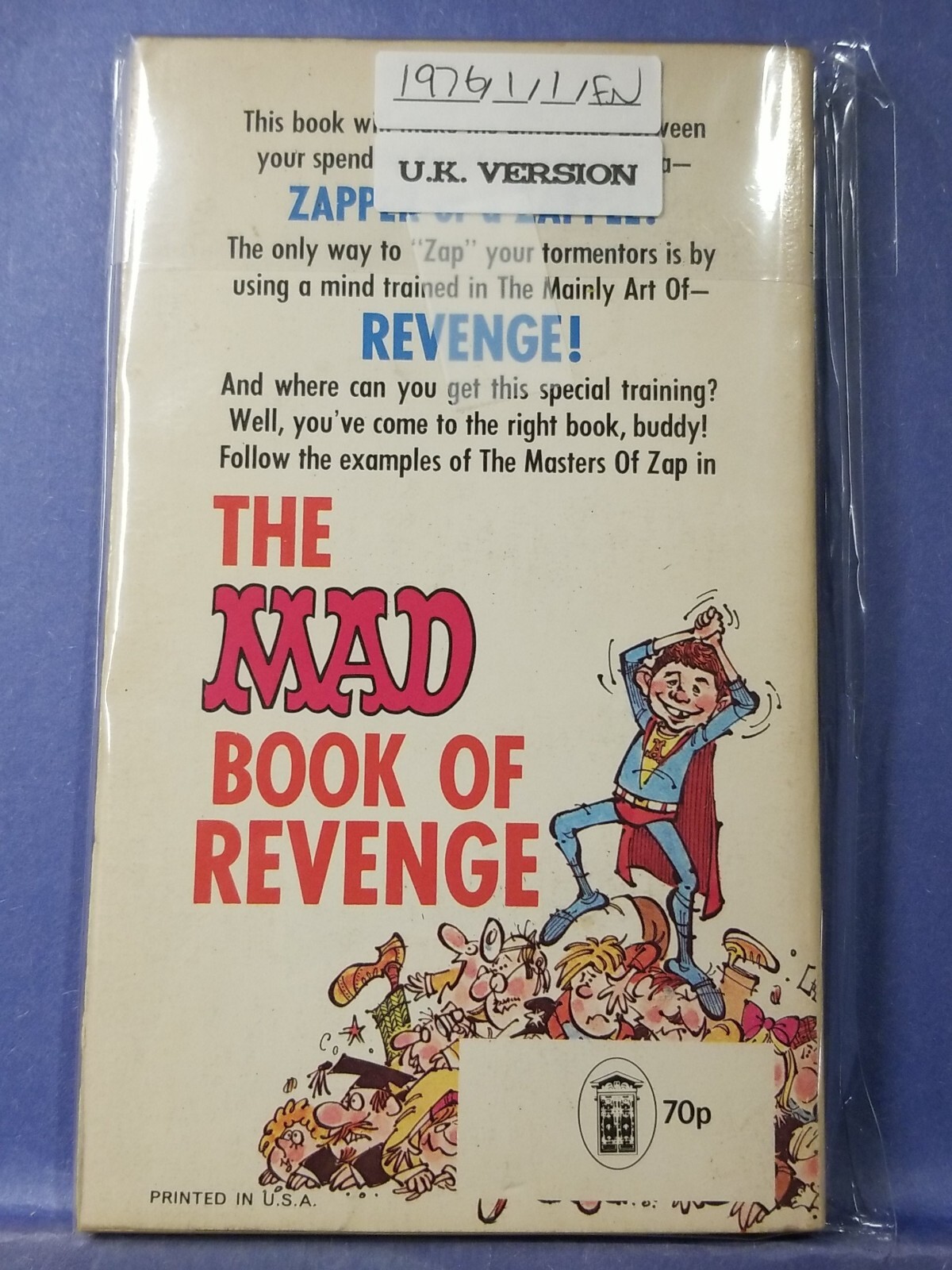 UNITED KINGDOM MAD Magazine Paperback Book: THE MAD BOOK OF REVENGE 1976 1ST FN