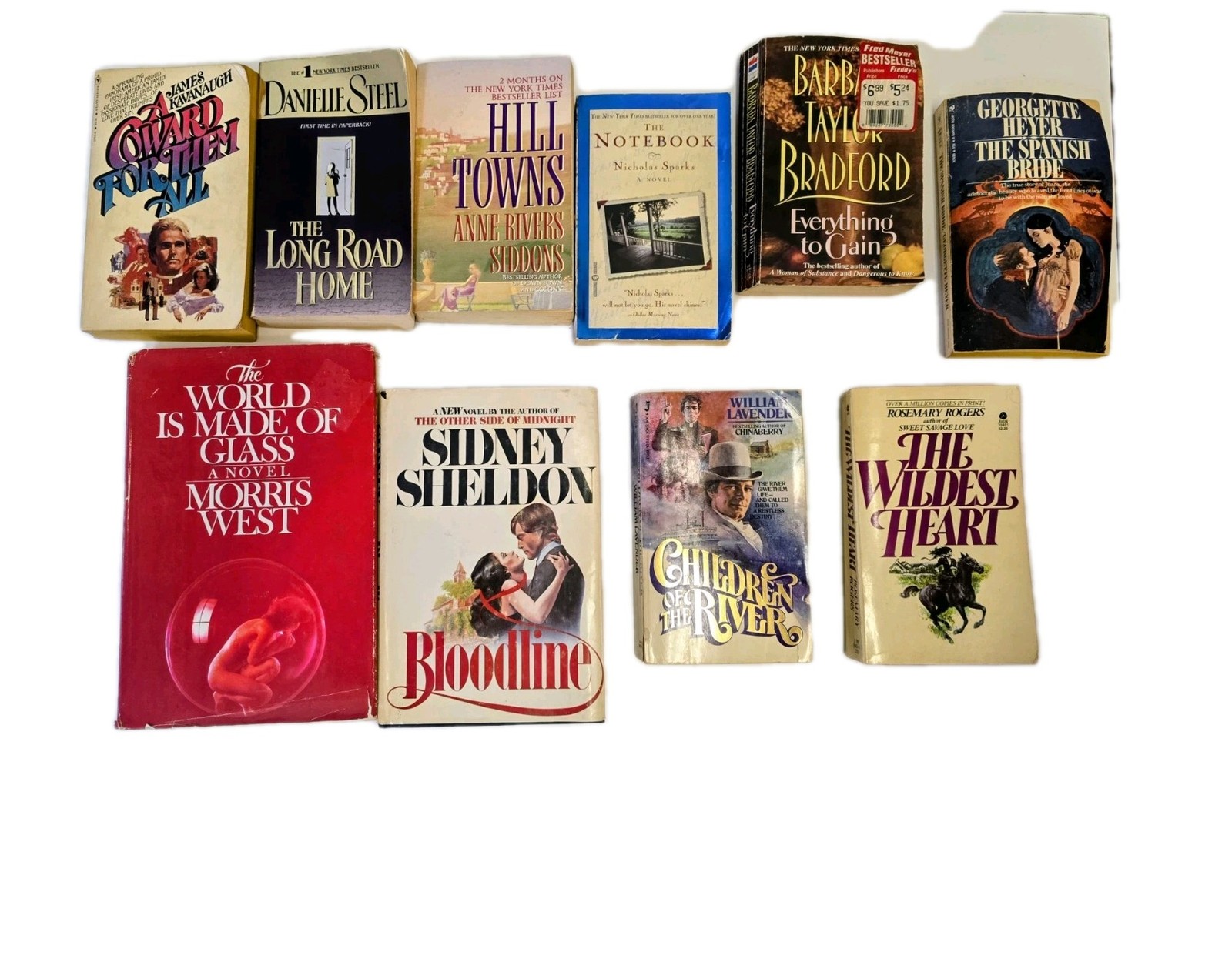 9 Vintage Romance Suspense Novels Good Danilelle Steel Nicholas Sparks Good