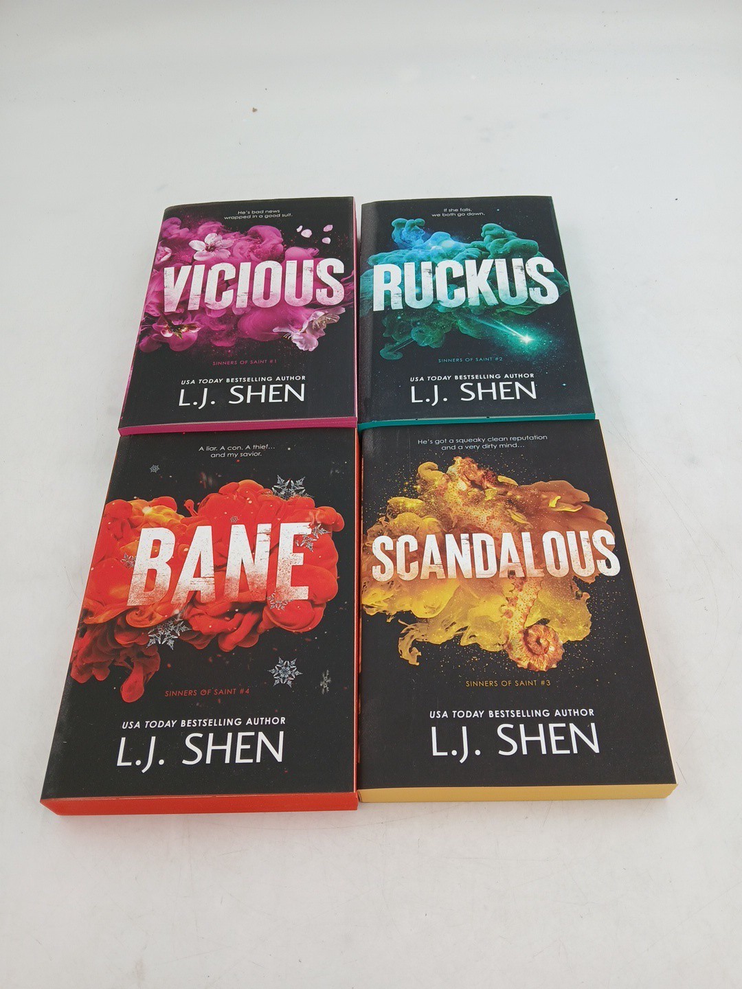 Sinners of Saint Series by L.J. Shen Paperback Bloom Sprayed Edges Romance OOP