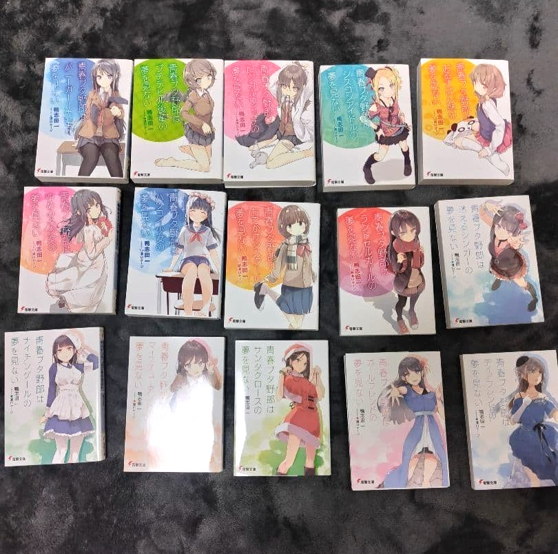 Rascal Does Not Dream Light Novel Vol 1-15 Set Japanese Seishun Buta Yarou