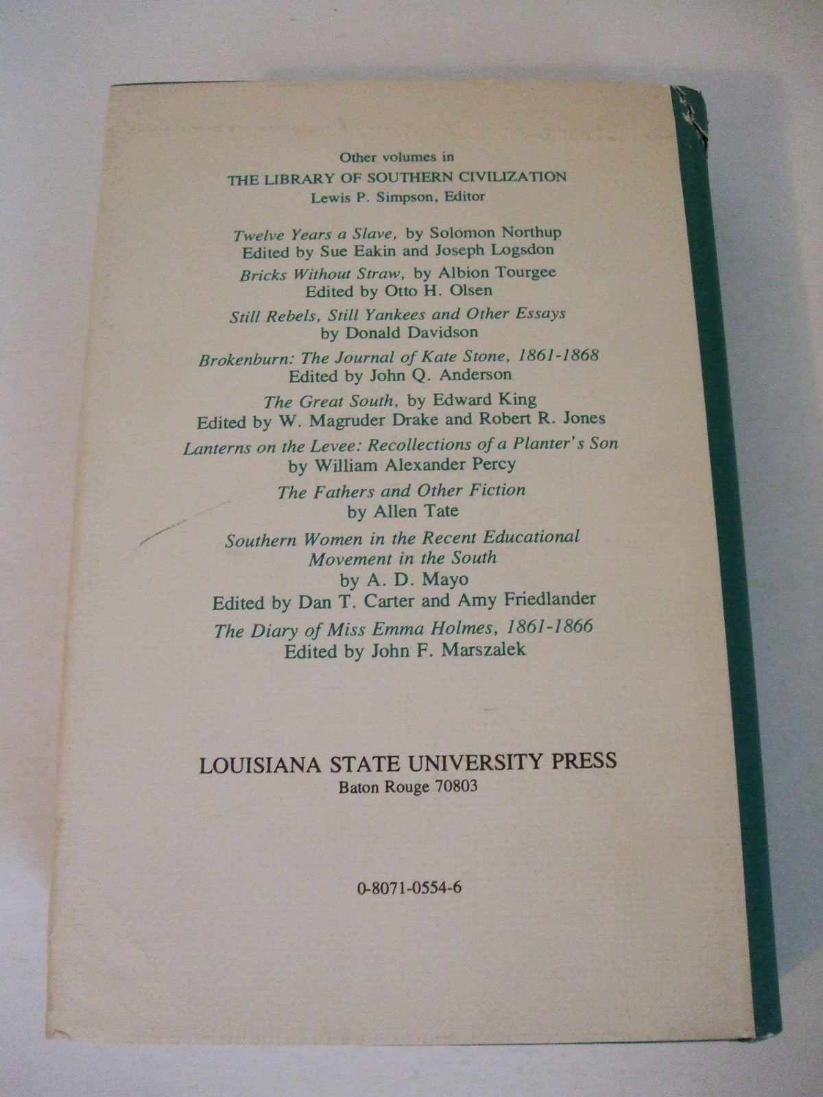 Social Relations in Our Southern States by Daniel Hundley, 1979