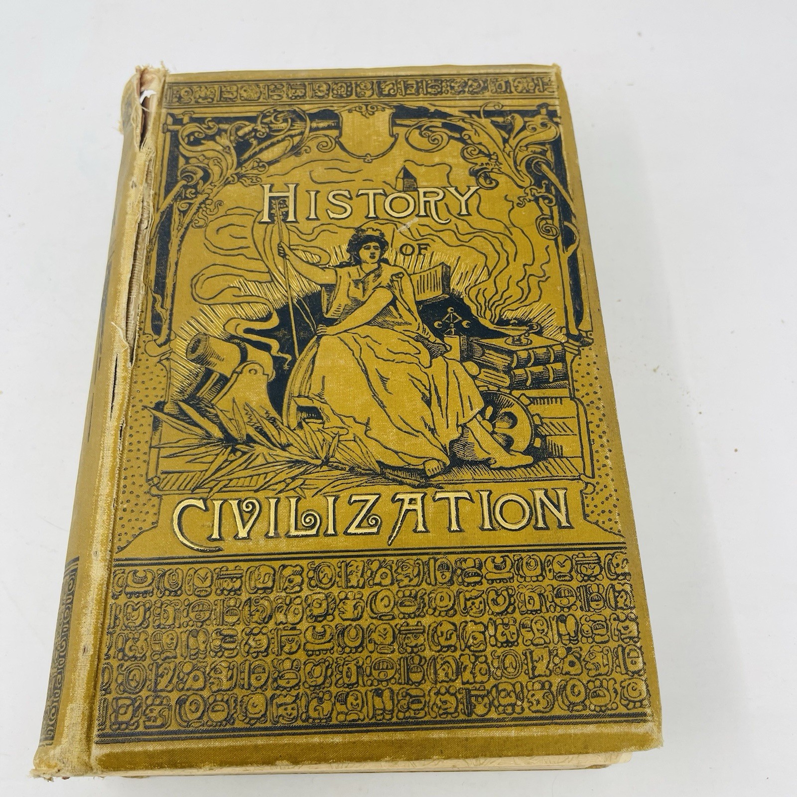 History of Civilization E.A. Allen 1889 HC Volumes 1-4 Complete Set Antique