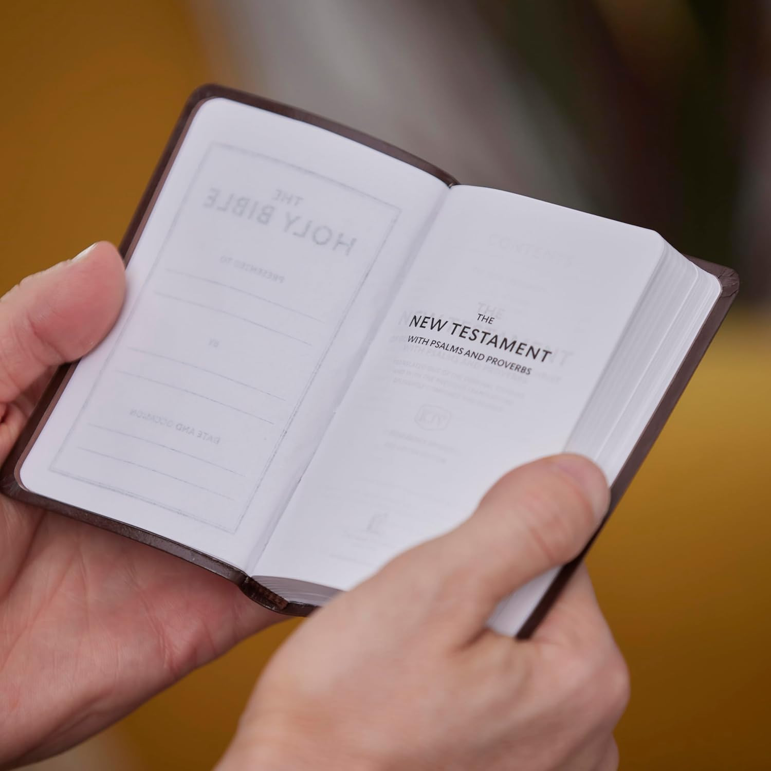Holy Bible: Pocket New Testament with Psalms and Proverbs, Black, KJV