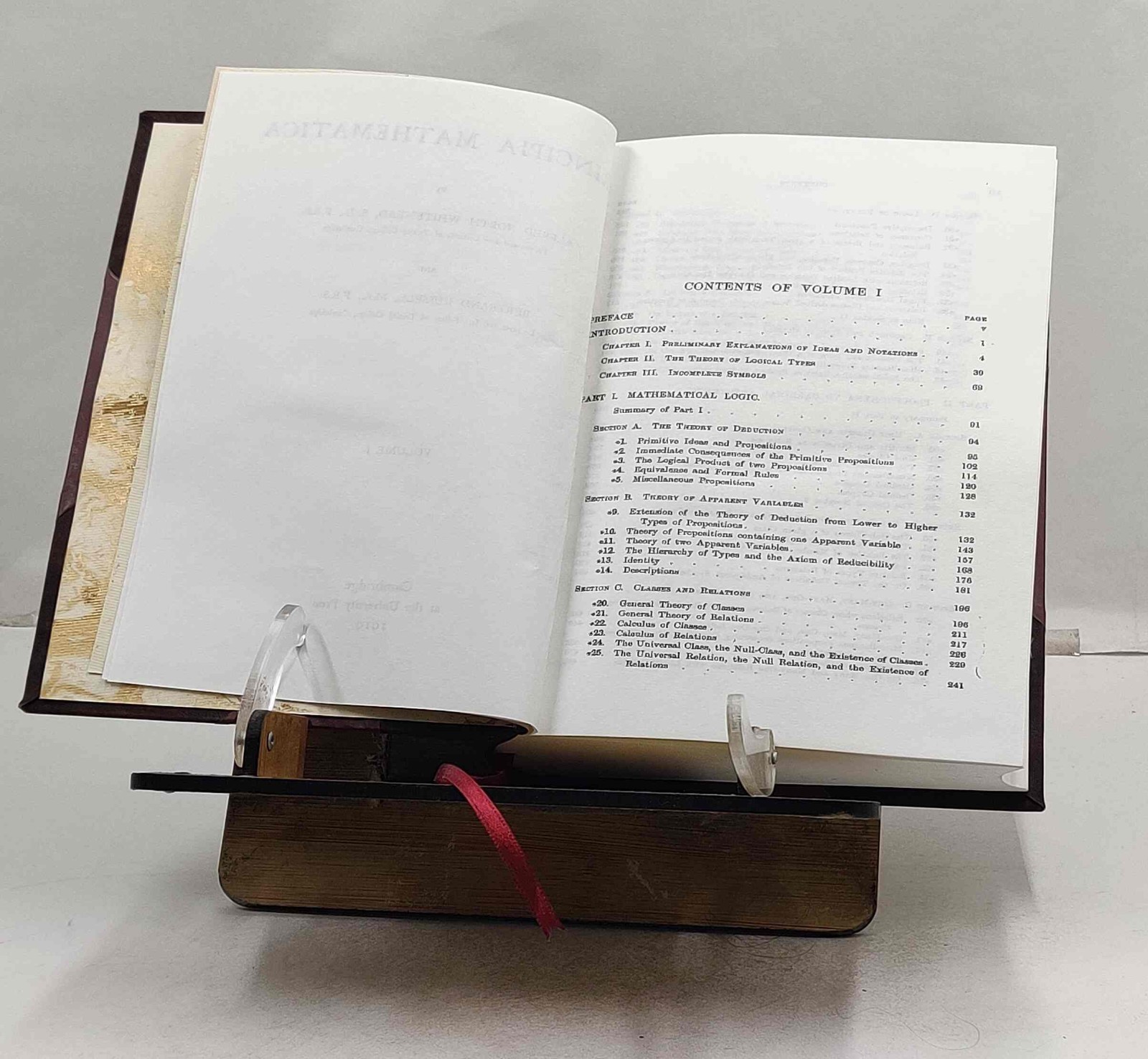 Principia Mathematica Volume 1 1910 by Whitehead A.N., Russel B. Leather Crafted