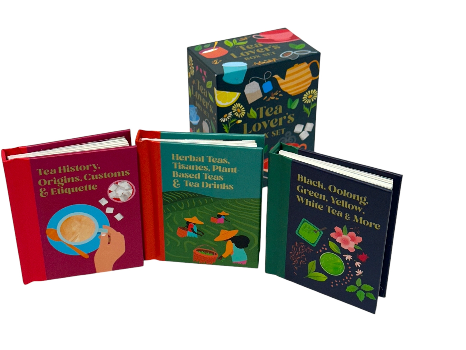 Tea Lover’s collectible Box Set three illustrated mini books hardcover 126pg ea