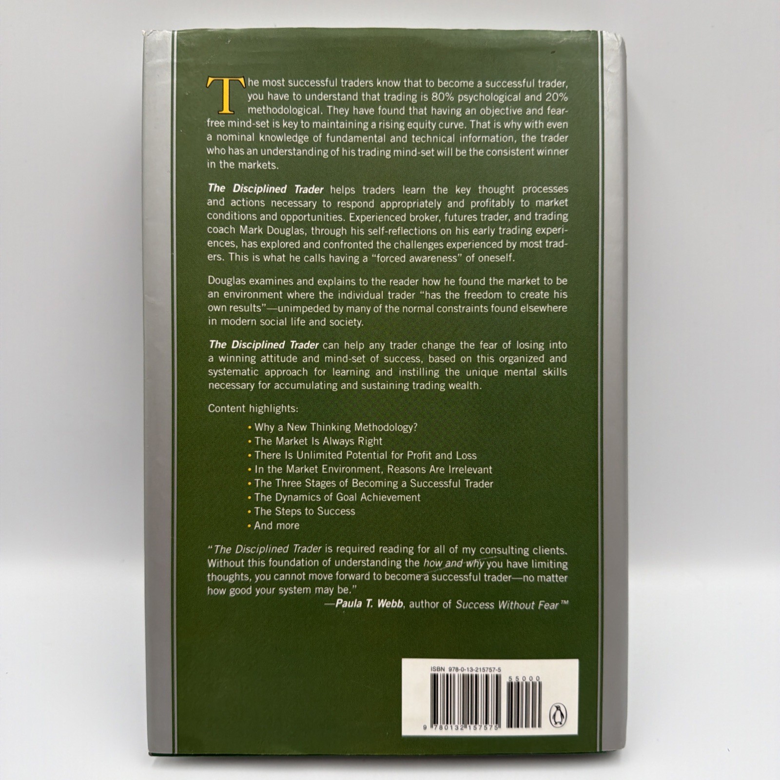 The Disciplined Trader : Developing Winning Attitudes by Mark Douglas Hard Cover