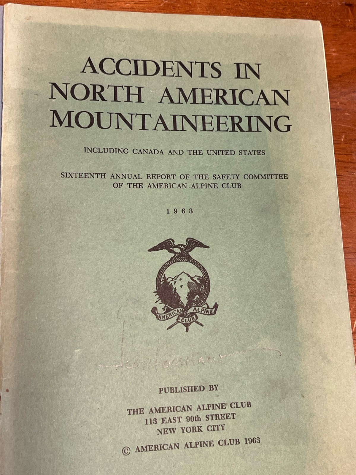 Vintage LOT of 7 Accidents in North American Mountaineering Alpine Club Books