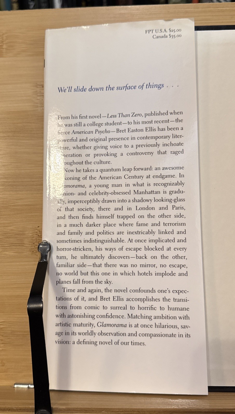 Glamorama – Bret Easton Ellis (1999, Hardcover) First Edition/Print, 1st/1st, VG