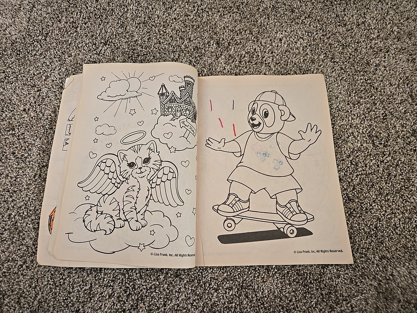 LISA FRANK Activity Coloring Book Carousel Fun Unicorn VTG 2000s Y2K Retro Kids