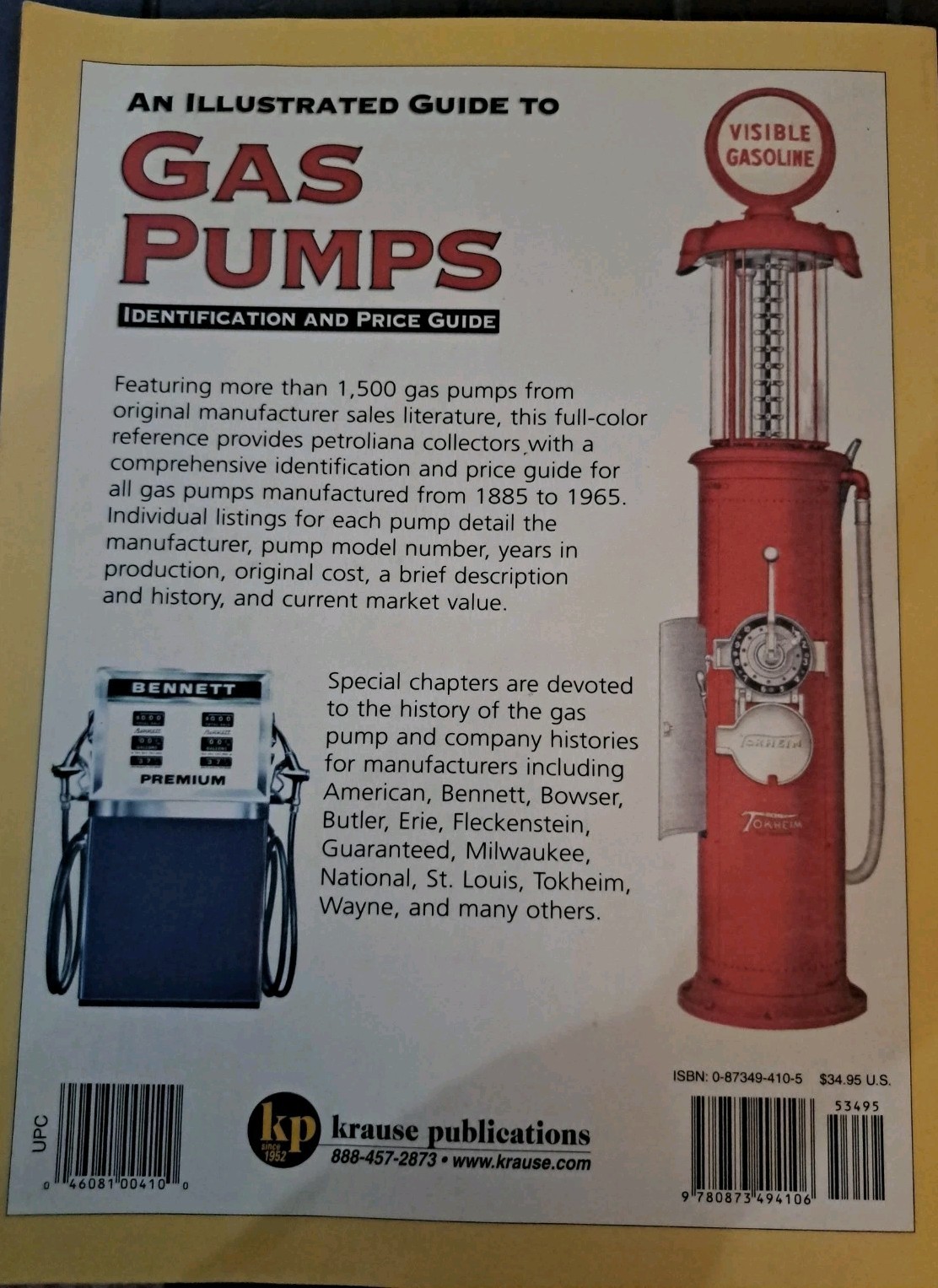 An Illustrated Guide to Gas Pumps Identification + Price Guide, J. Sim – GOOD