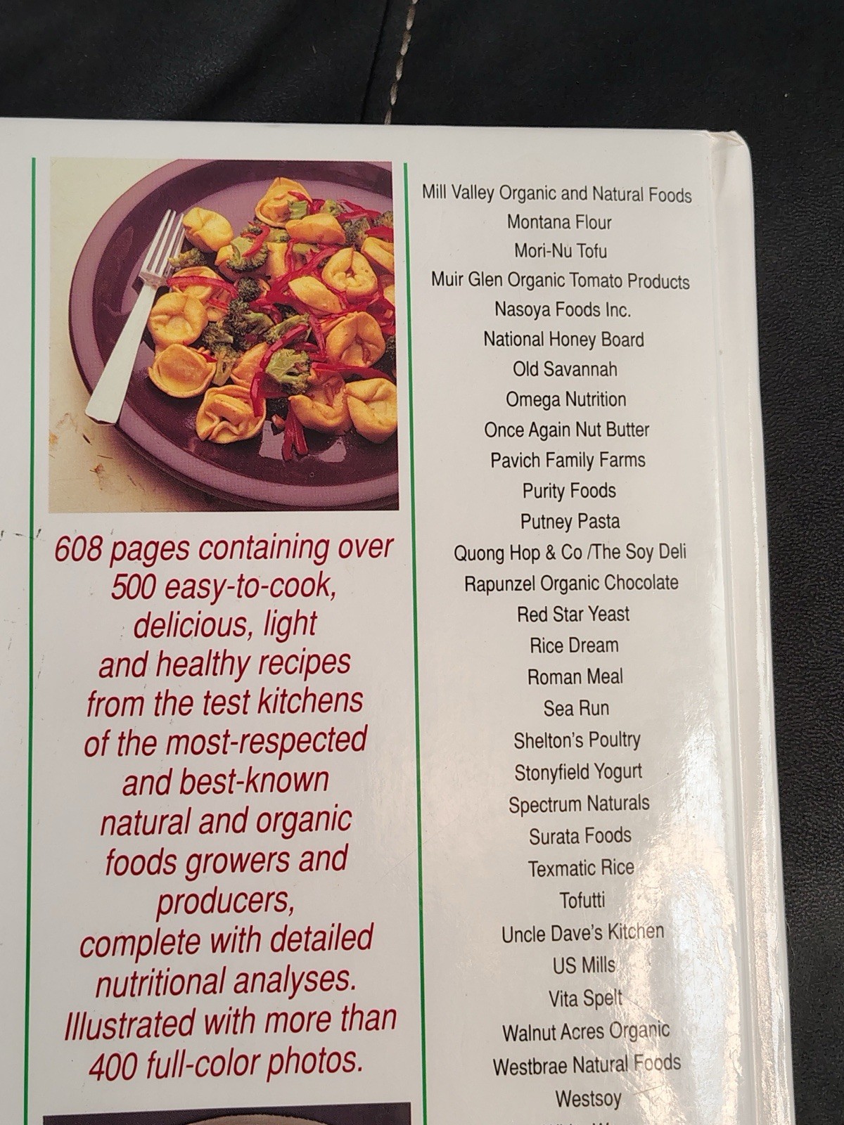 Light & Natural Cookbook Hardcover 1995 608 Pages 500+ Healthy Recipes