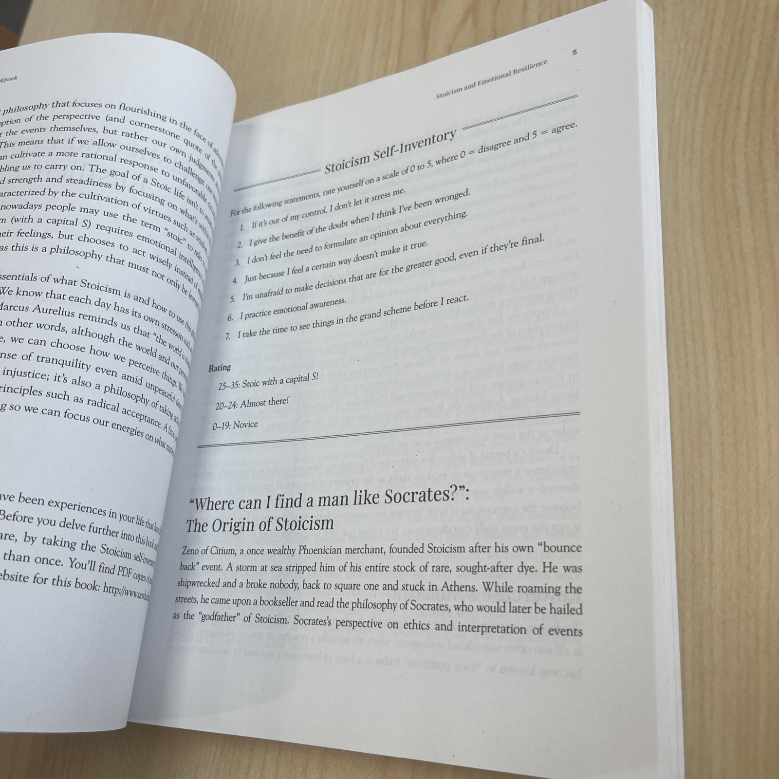 The Stoicism Workbook: How the Wisdom of Socrates Build Resilience – GOOD -CLEAN
