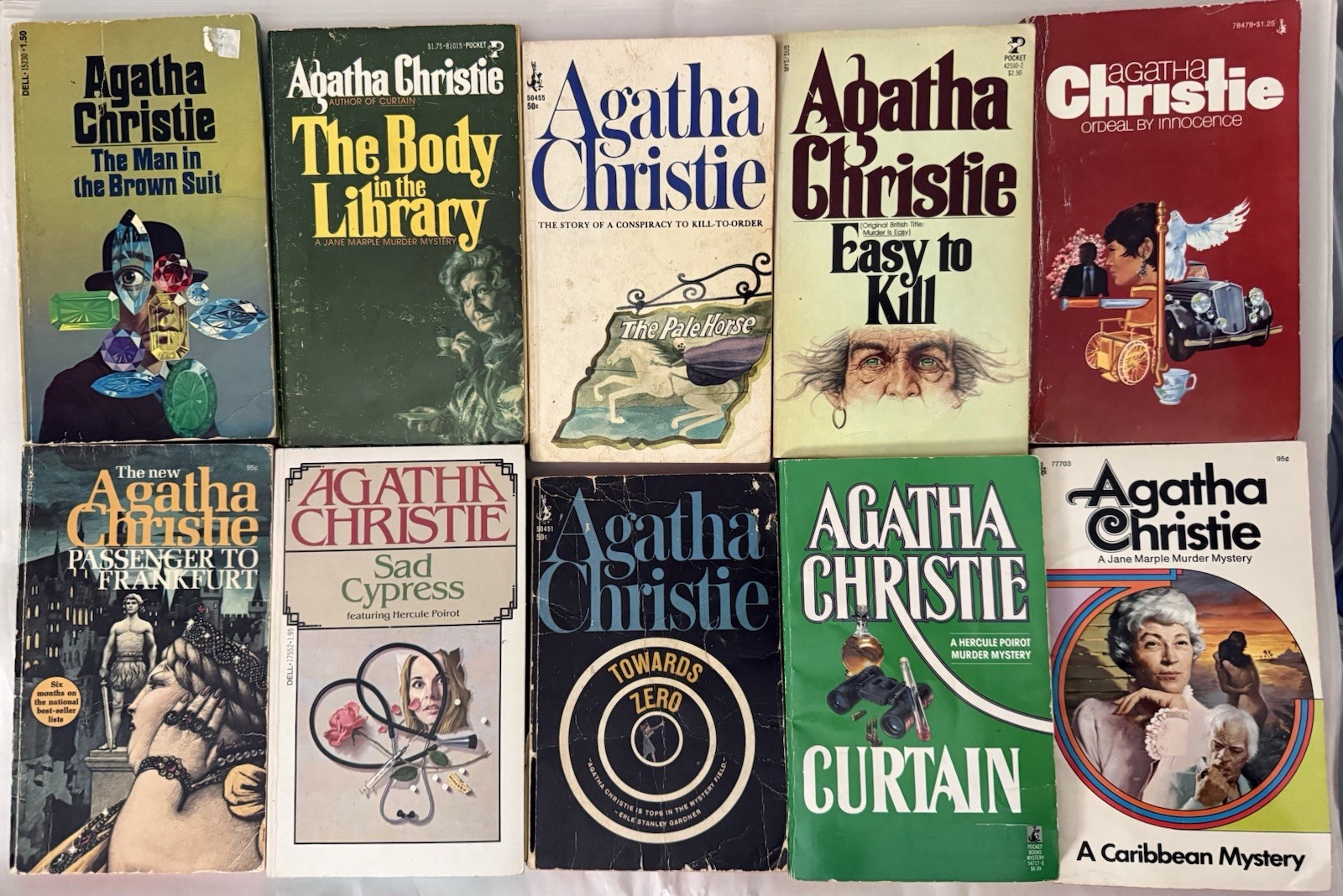 Agatha Christie Paperback Lot 47 Books Poirot Marple Mystery Reader Set NO DUPS