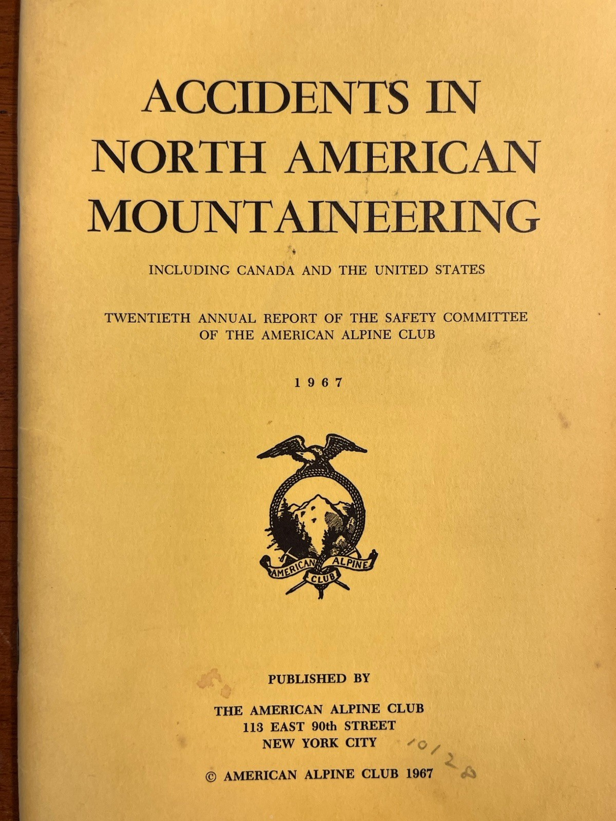 Vintage LOT of 7 Accidents in North American Mountaineering Alpine Club Books