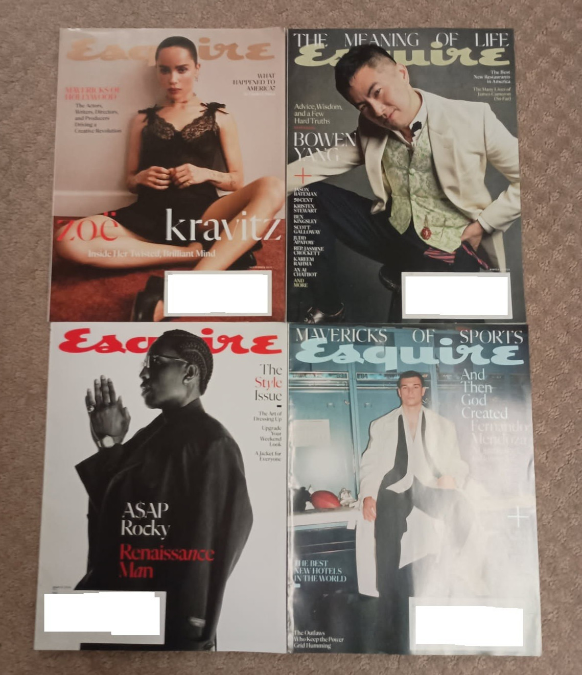 Esquire Magazines Lot of 4 – Sep 2024, Winter 2025, March 2026, April/May 2026