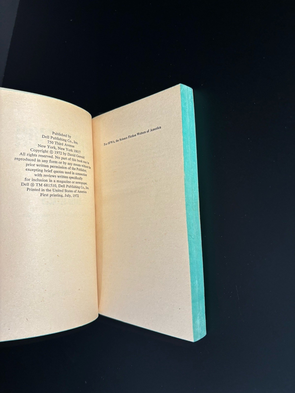 Generation edited by David Gerrold 1972 First Edition Near Fine Unread Copy