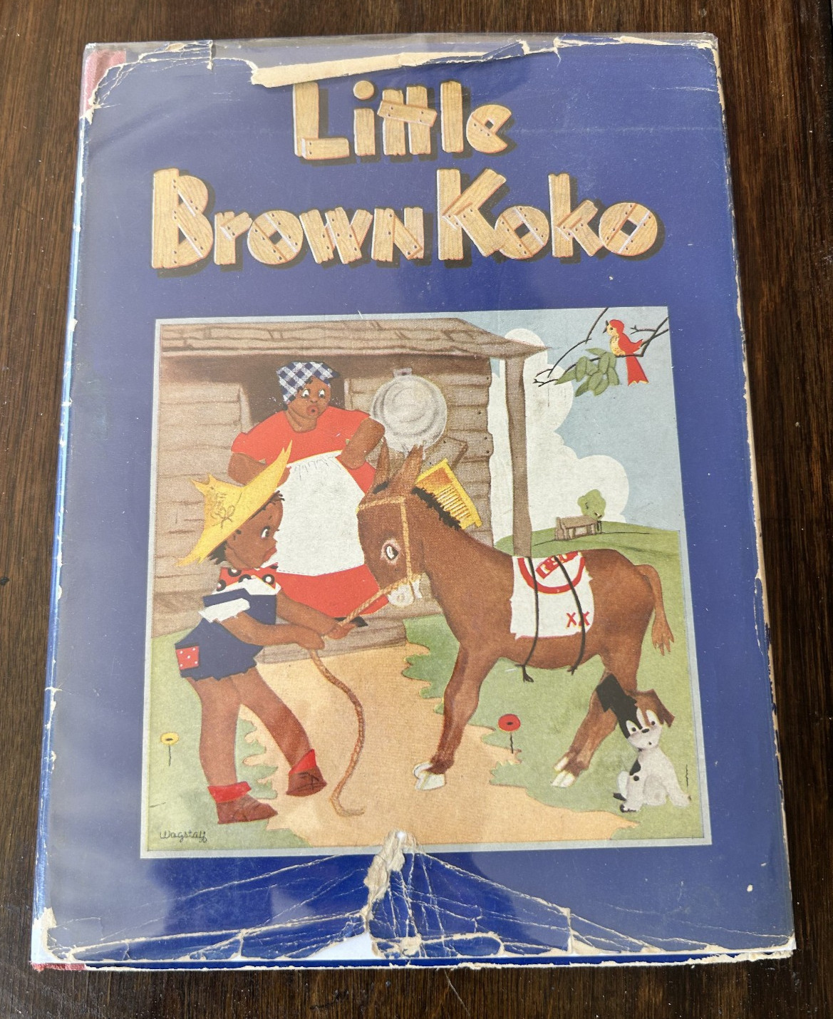 Little Brown Koko 1940 Dorothy Wagstaff HC w Dust Jacket Rare Vintage Children’s
