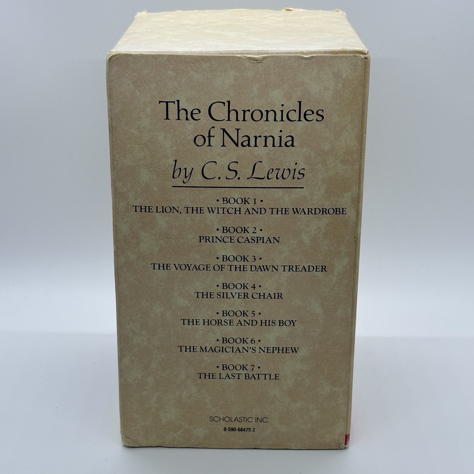 Vintage CS Lewis Chronicles Of Narnia Complete Book Box Set 1987 Paperback