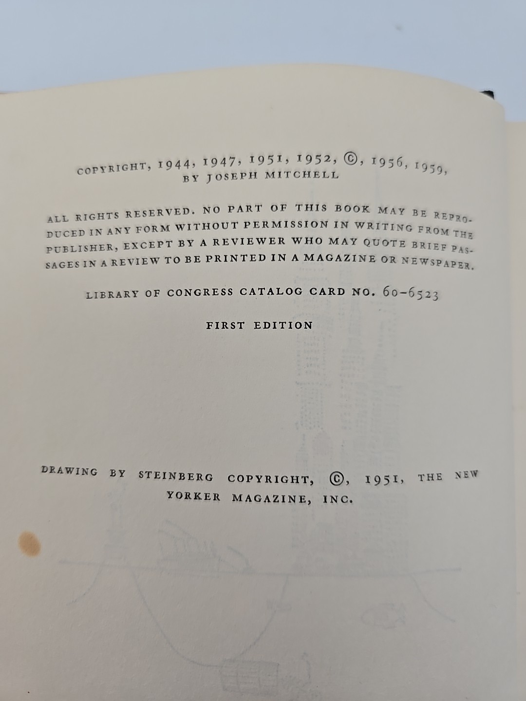 The Bottom of the Harbor by Joseph Mitchel, Little, Brown, 1959 Hard Cover- DJ