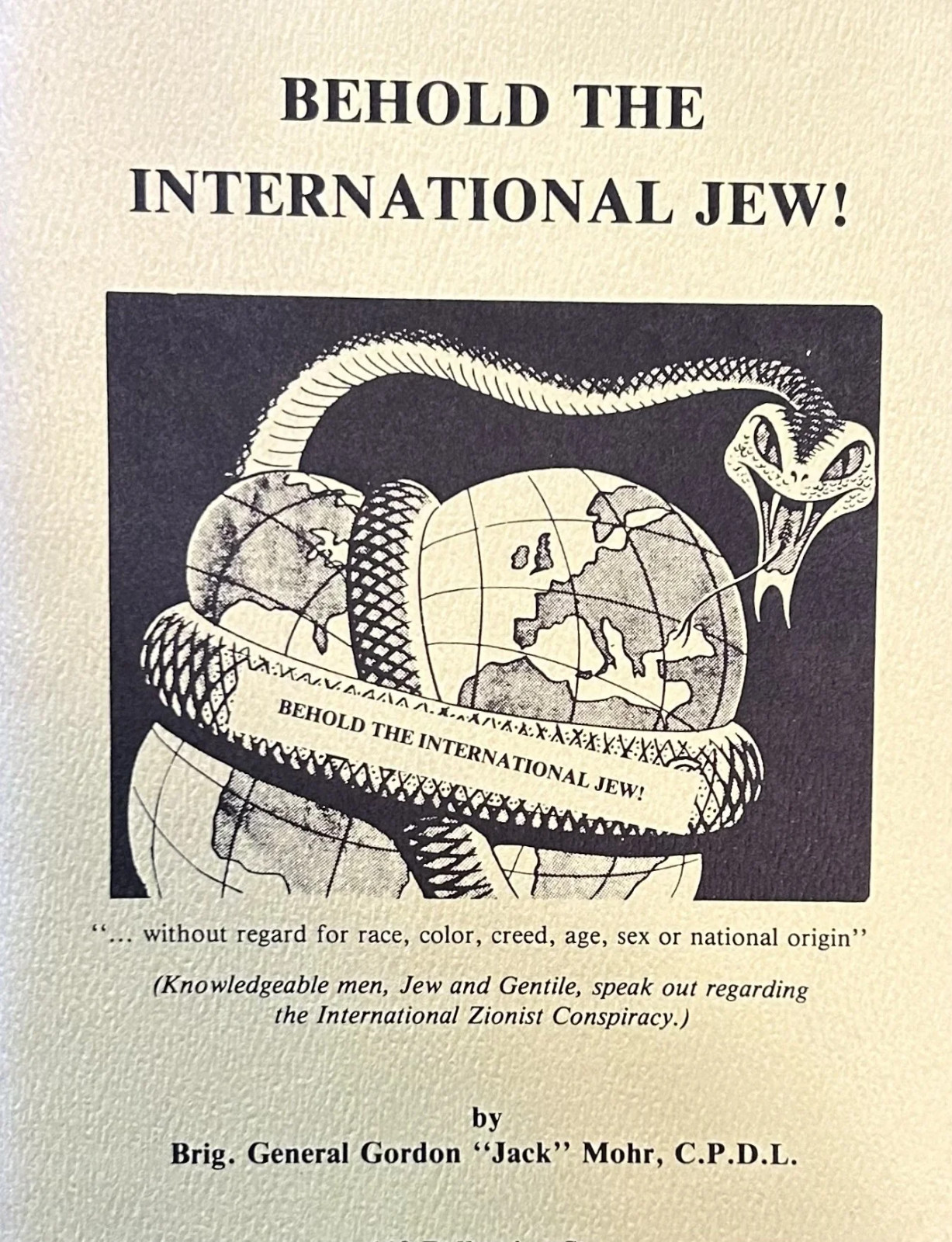 Behold the International Jew – Jack Mohr