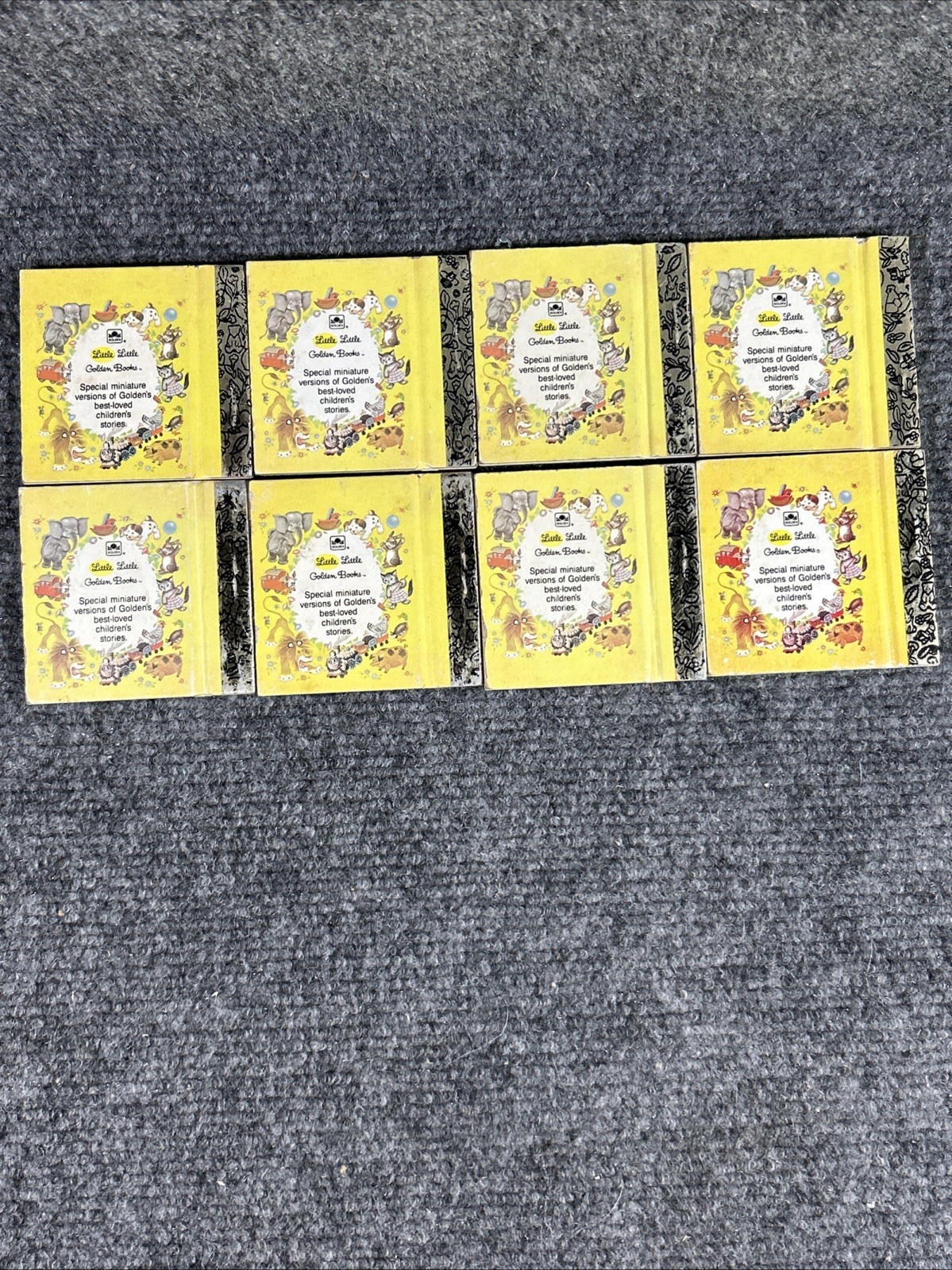 Vintage Lot of 8 Little Little Golden Book Miniatures #2,3,4,6,7,11,12,59