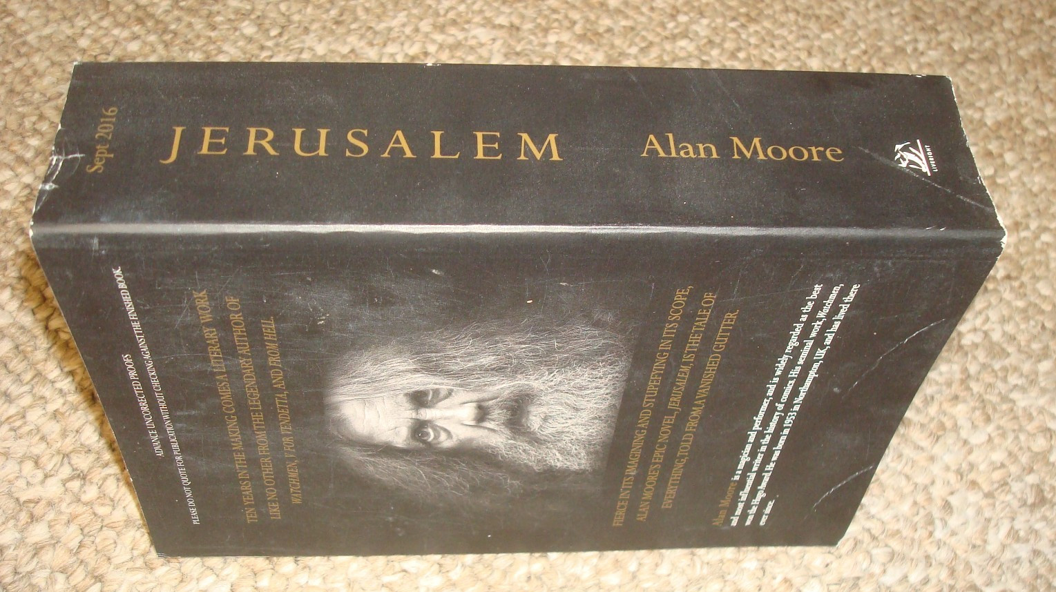 Alan Moore – Jerusalem. Advance Reading Copy ARC Softcover